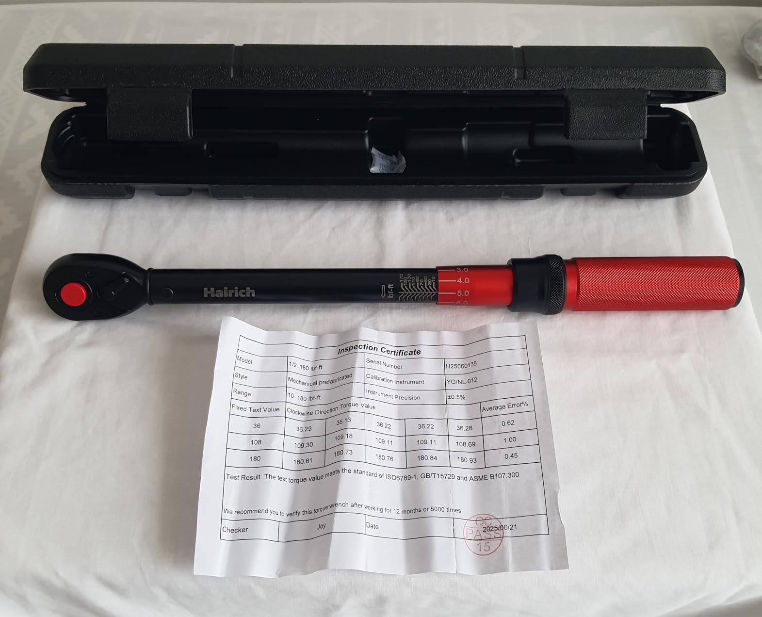 Hairich torque wrench 1/2, 10-170ft.lb/13.6-230Nm, ±3% HIGH PRECISION customer photo 1