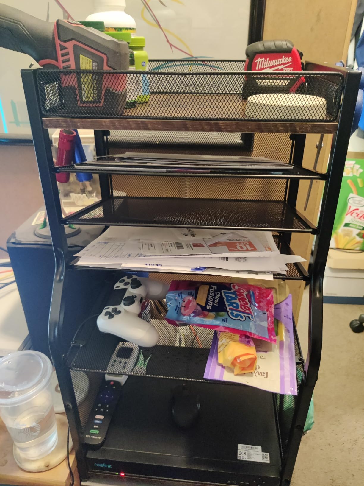 3IngSeagulls Rolling File Cart, 5-Tier Mobile Filing Cabinet on Lockable Wheels, Under Desk Storage, Mesh Sliding Hanging Folder, Office Storage & Organization Cabinet for Office, Home, and School customer photo 2