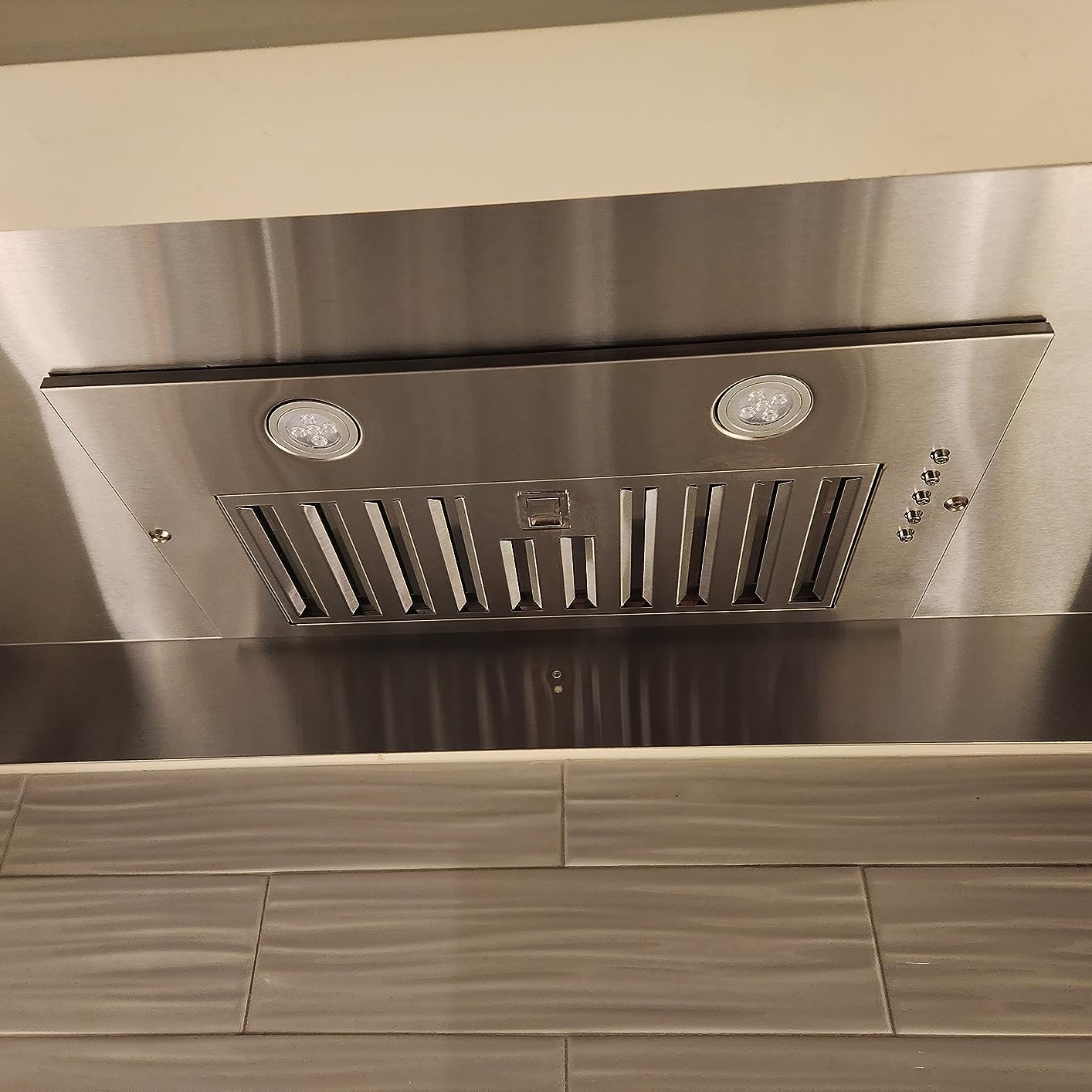 JOEAONZ Range Hood Insert 30 Inch 800 CFM, Built-in Vent Hood Black Glass Gesture & Touch Control Kitchen Exhaust Fan, Mesh Filters Recirculating Stove Hood Dual LED Lights Ducted/Ductless Convertible customer photo 1