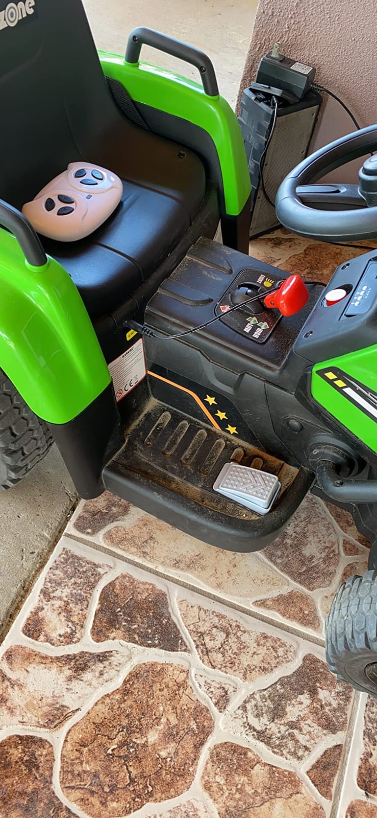 Kidzone 12V 7Ah Premium Electric Tractor Ride On Toy, Dark Green customer photo 2