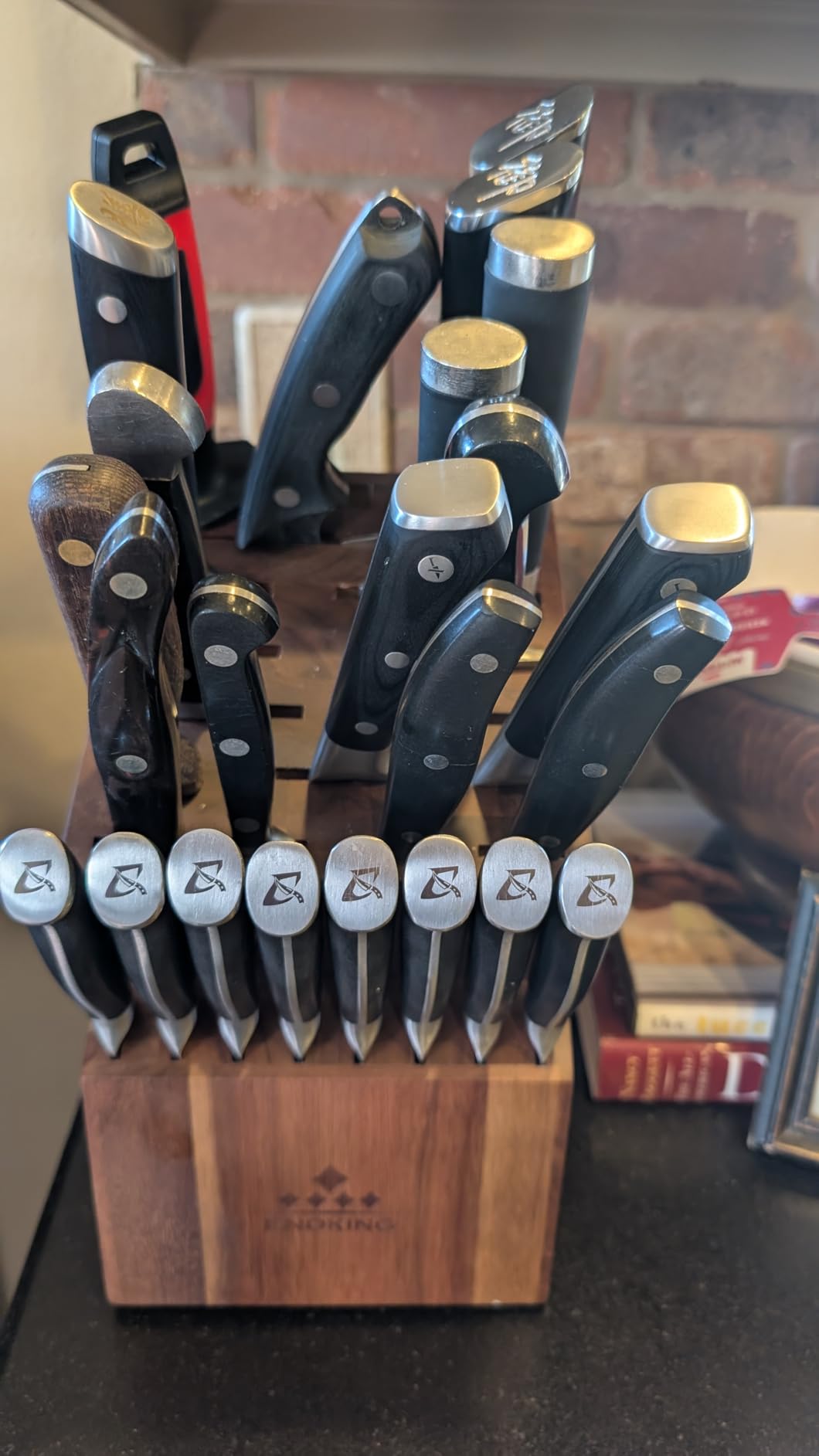 ENOKING Knife Block without Knives, 25 Slots Large Knife Holder customer photo 2