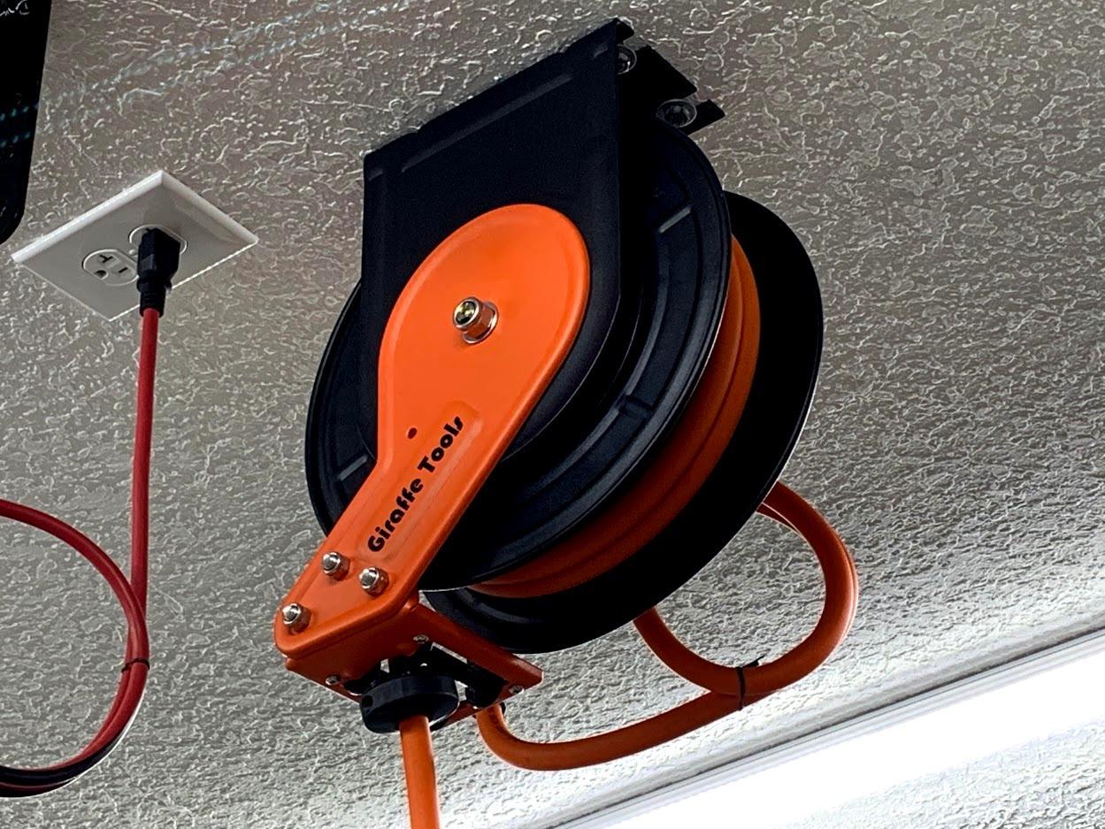Giraffe Tools Retractable Air Hose Reel 50ft with Swivel Bracket 3/8