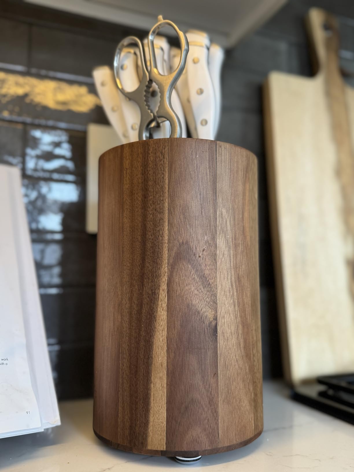 Universal Knife Block Without Knives, Acacia Wood Large Knife Holder customer photo 2