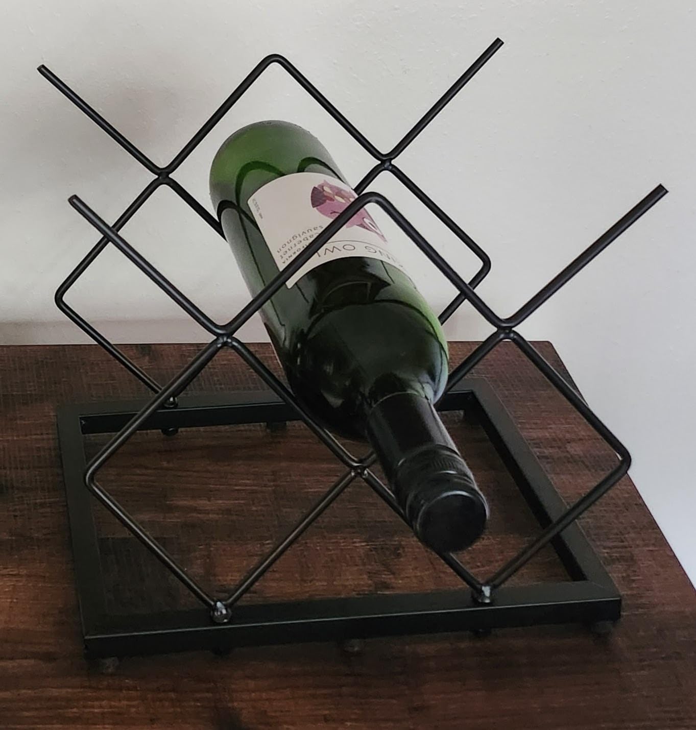 MCSAPIL Small Wine Racks Countertop(5 Bottle Capacity),Metal Wine Bottle Holder Modern Black for Home Kitchen Bar,Tabletop Wine Rack for Cabinet, Pantry, Wine Bottle Storage customer photo 1
