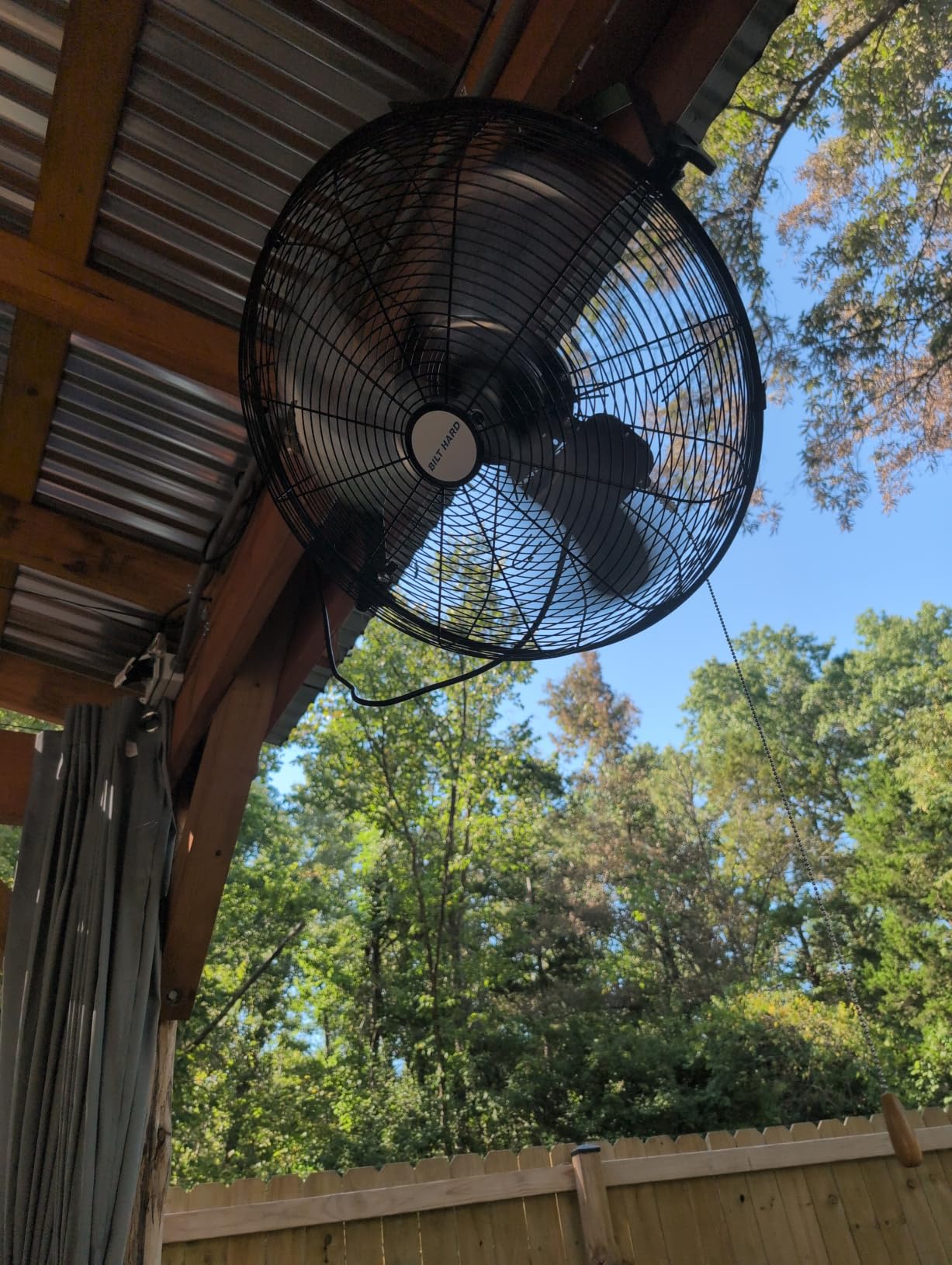 24 inch Outdoor Oscillating Wall Fan, 3-Speed 6300 CFM Heavy Duty Outdoor Wall Fans, Waterproof High Velocity Outdoor Fans for Industrial, Commercial, Patio, Jobsites and Warehouse, UL Listed customer photo 2