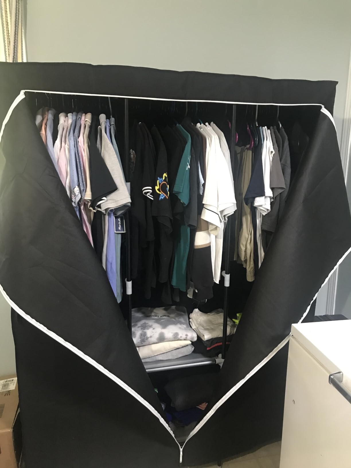 LOKEME Wardrobe Closet,Steel Pipe Diameter 19mm,Portable Closet for Bedroom customer photo 1