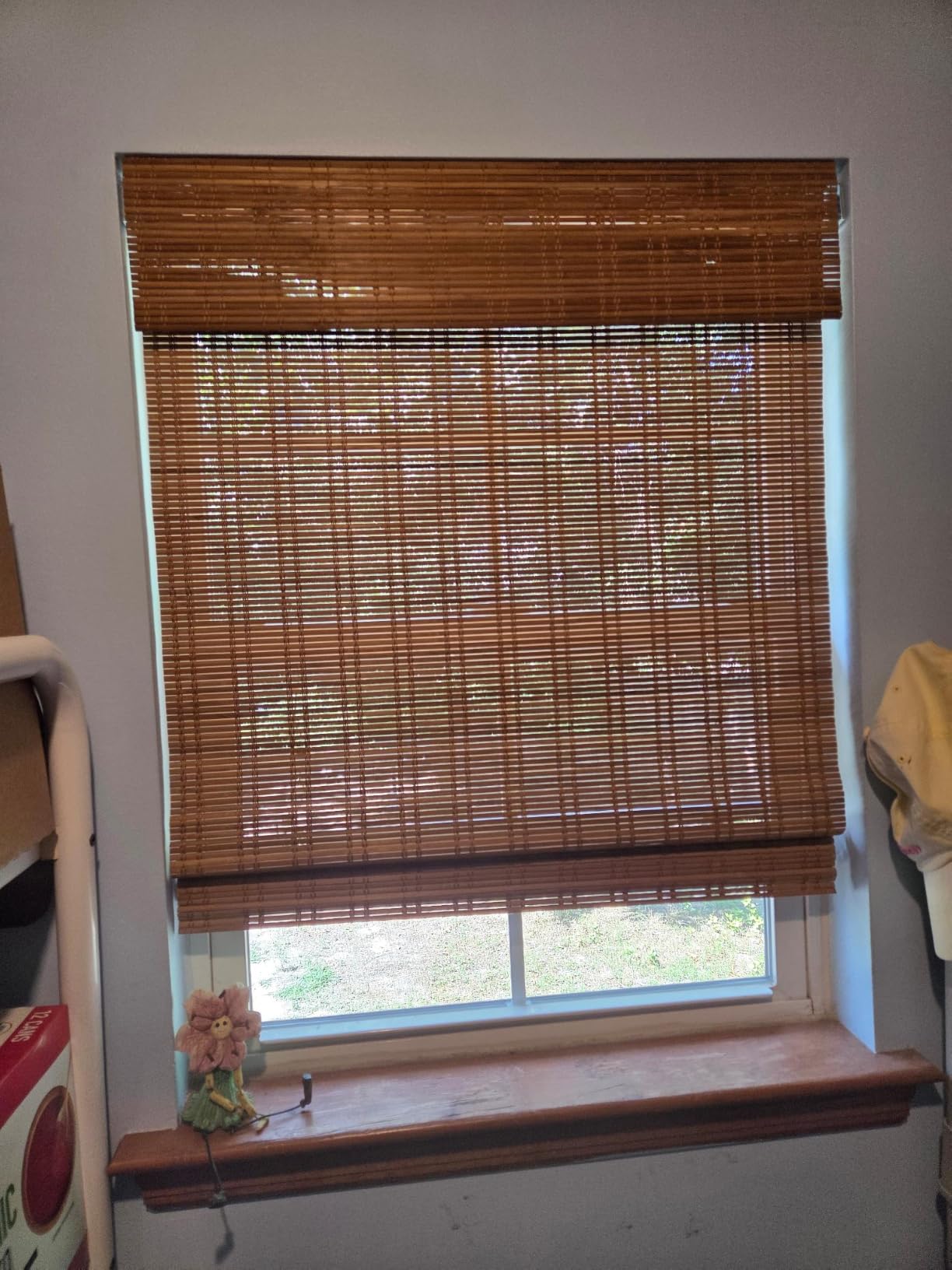 LazBlinds No Drill Bamboo Roman Shades, 34x64, Ceylon Light Russet customer photo 2