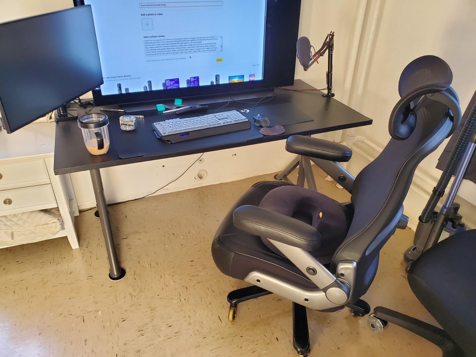 600lbs Big and Tall Office Chair, Heavy Duty Executive Computer Desk Chair customer photo 2