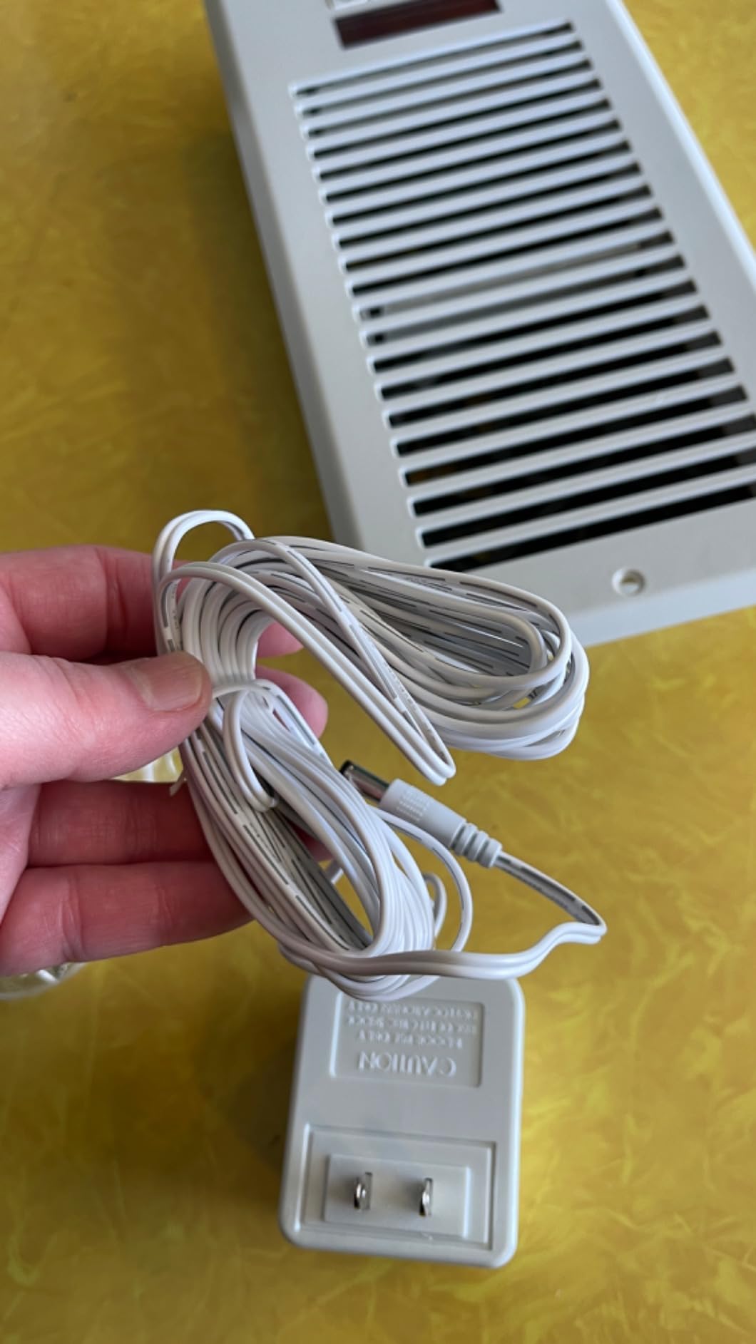 Smart Register Booster Fan 4” x 10” with Thermostat Control Intelligent Heating Cooling Trigger, 10 Fan Speed Adjustable AC Air Vent Fan Booster for Room Wall Floor White customer photo 1