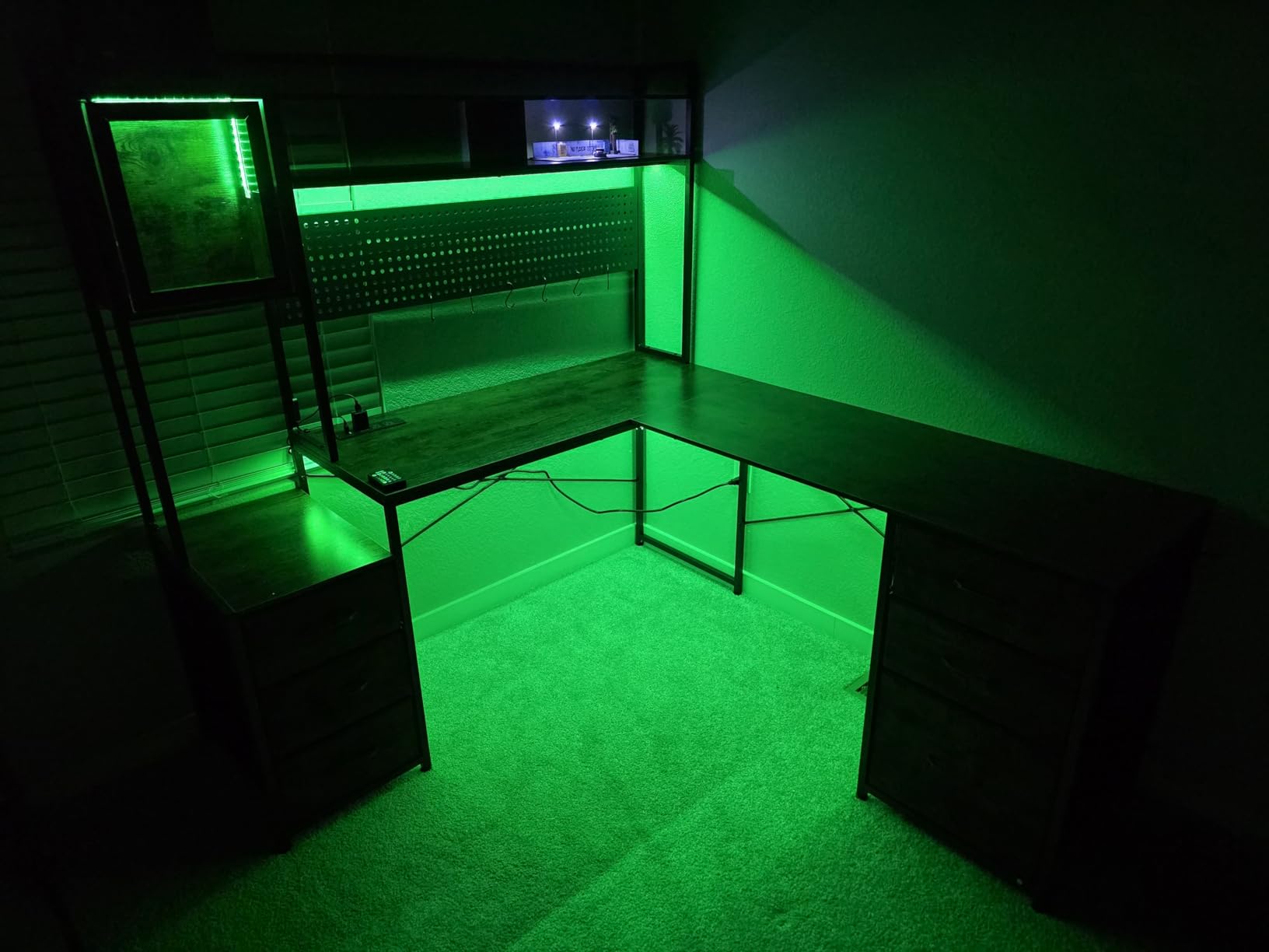 SEDETA L Shaped Gaming Corner Desk with Drawers, Hutch and Storage Shelves customer photo 2