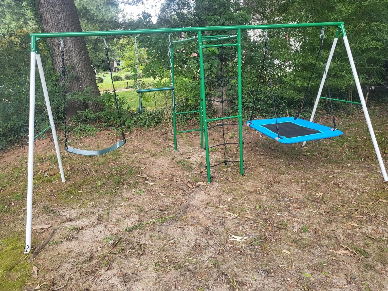 Hapfan Swing Sets for Backyard with Monkey Bars,5 in 1 Playground Set customer photo 2