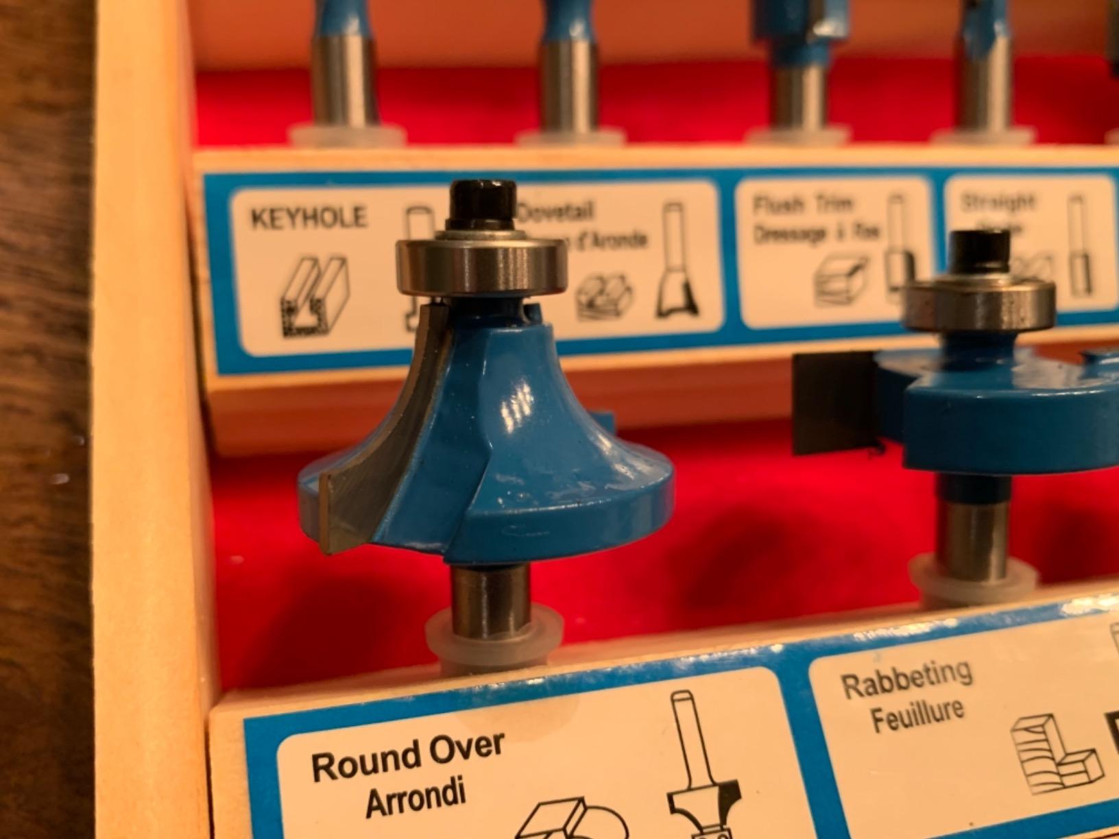 LU&MN Carbide Tipped Router Bit Set, 1/4