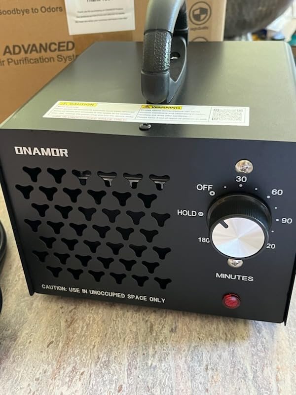ONAMOR Ozone Generator Odor Eliminator 70000mg, High Capacity Ozone Machine Odor Removal Up to 6000 Sq.Ft, Ionizer Ozonator for Smoke, Car, Basement And Pet Room, Black customer photo 1