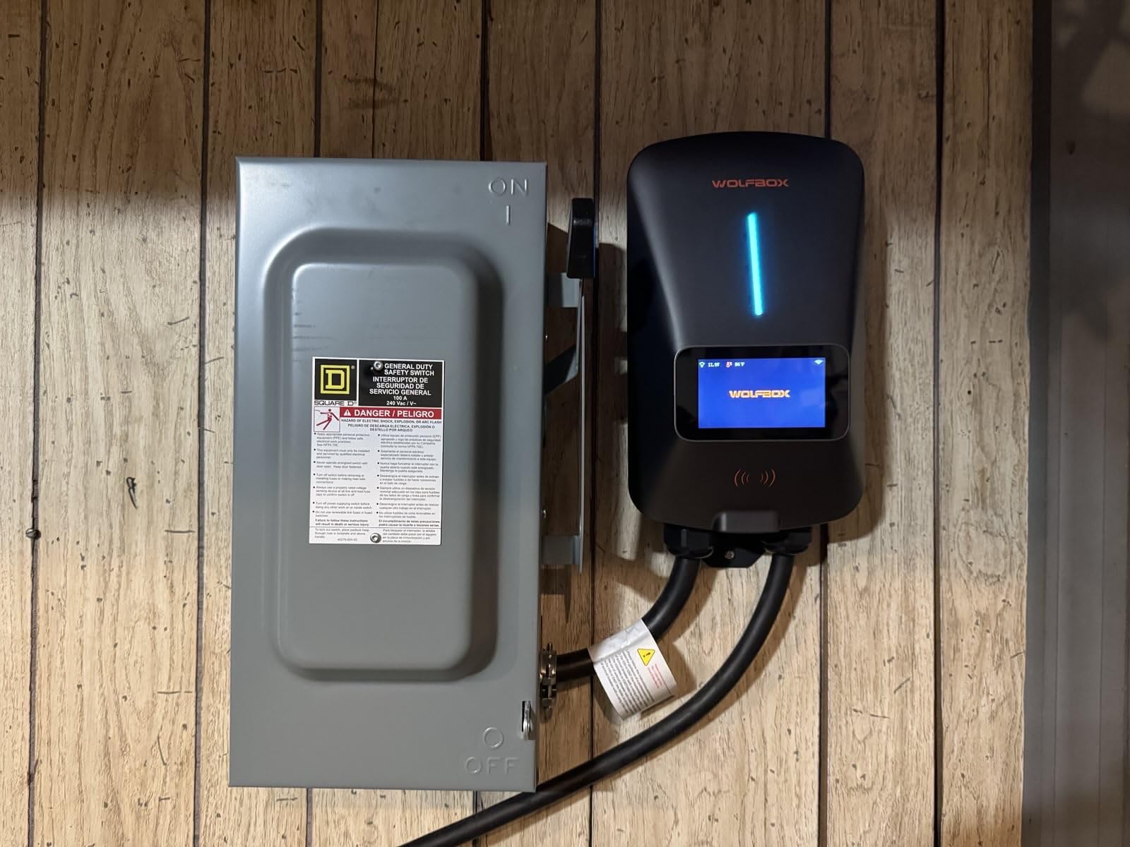 WOLFBOX Level 2 EV Charger 48amp,Hardwired with J1772 Connector,240V(E48) customer photo 1