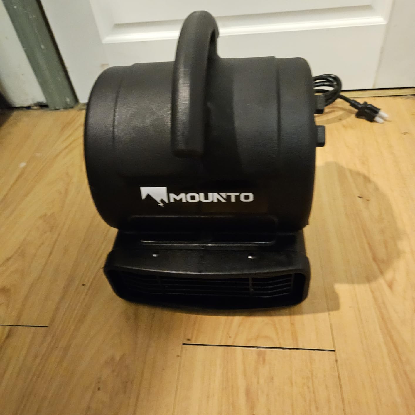 MOUNTO 1/5hp Air Mover 800cfm Blower Fan Carpet Floor Drying Fan - 3-Speed Compact Air Mover w/Dual Outlet, 10ft Power Cord for Drying, Cooling, Air Circulation (Blue) customer photo 2