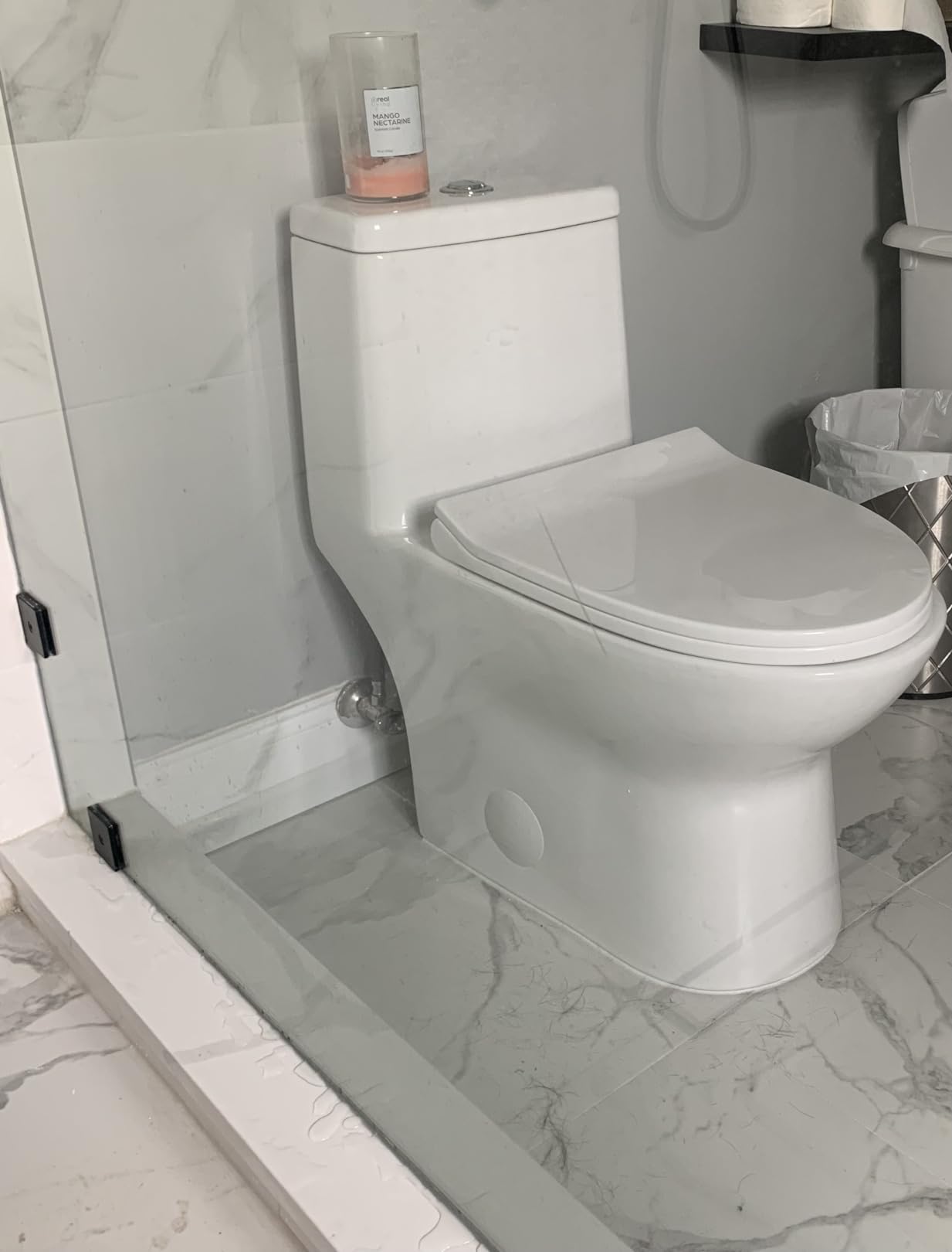 Ivy One Piece Toilet Dual Vortex Flush in Glossy Black 1.1/1.6 gpf customer photo 2