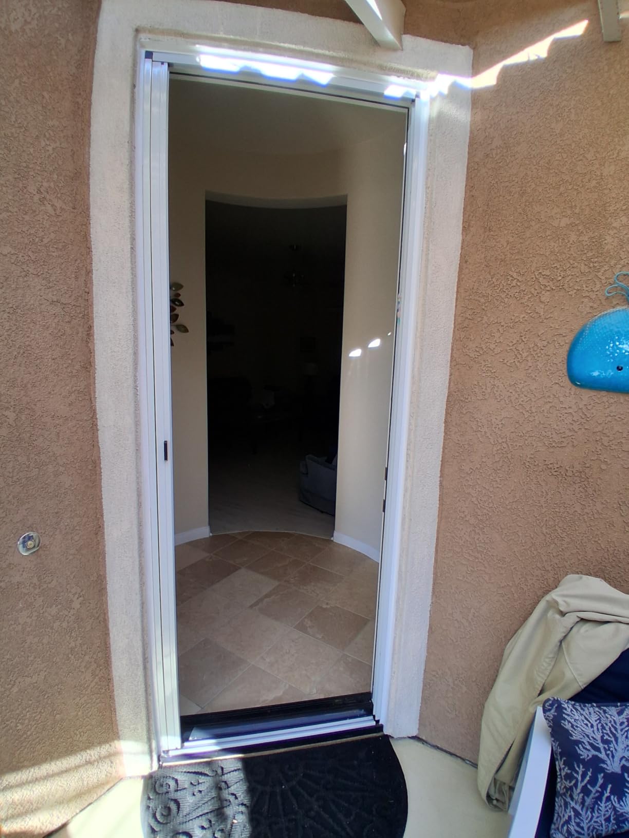 Retractable No-Drilling Sliding Screen Door, Seamless Aluminum Frame Low-Profile Tracks for Closer to Nature, Keeping Insects Out, Pet and Child-Friendly, Customizable Sizes for Your Opening customer photo 2