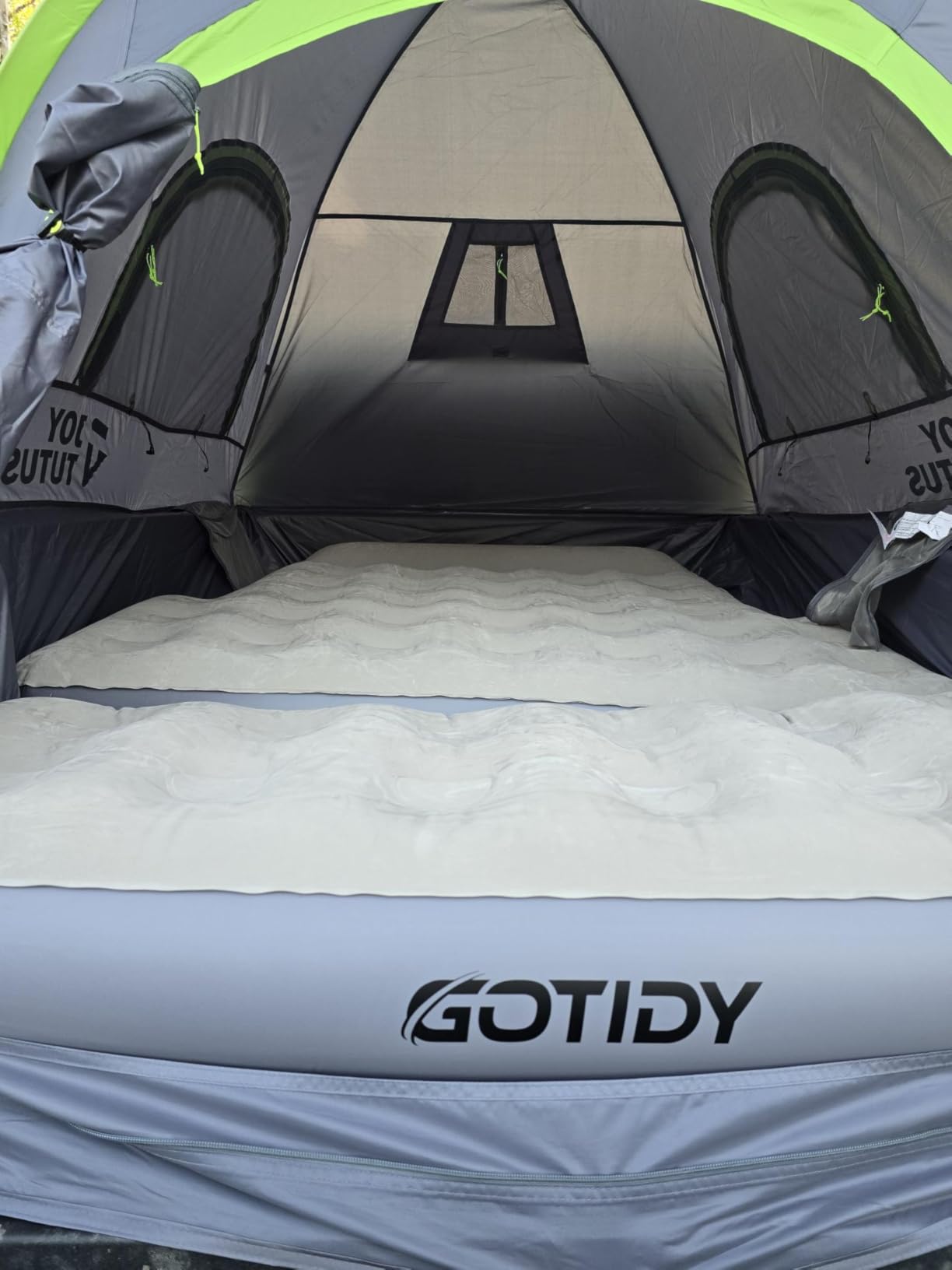 Inflatable Truck Bed Mattress for Tacoma Truck Air Mattress 5ft-5.5ft for Mid-Size Pickup with Detachable Tailgate Extension, Honda Ridgeline Jeep Gladiator JT,Space-Optimized Design, Built in Pump customer photo 2