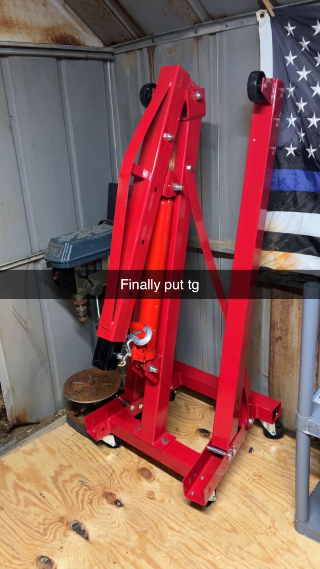 2 Ton Engine Hoist Foldable Cherry Picker, Heavy Duty Engine Lift Hoist customer photo 1
