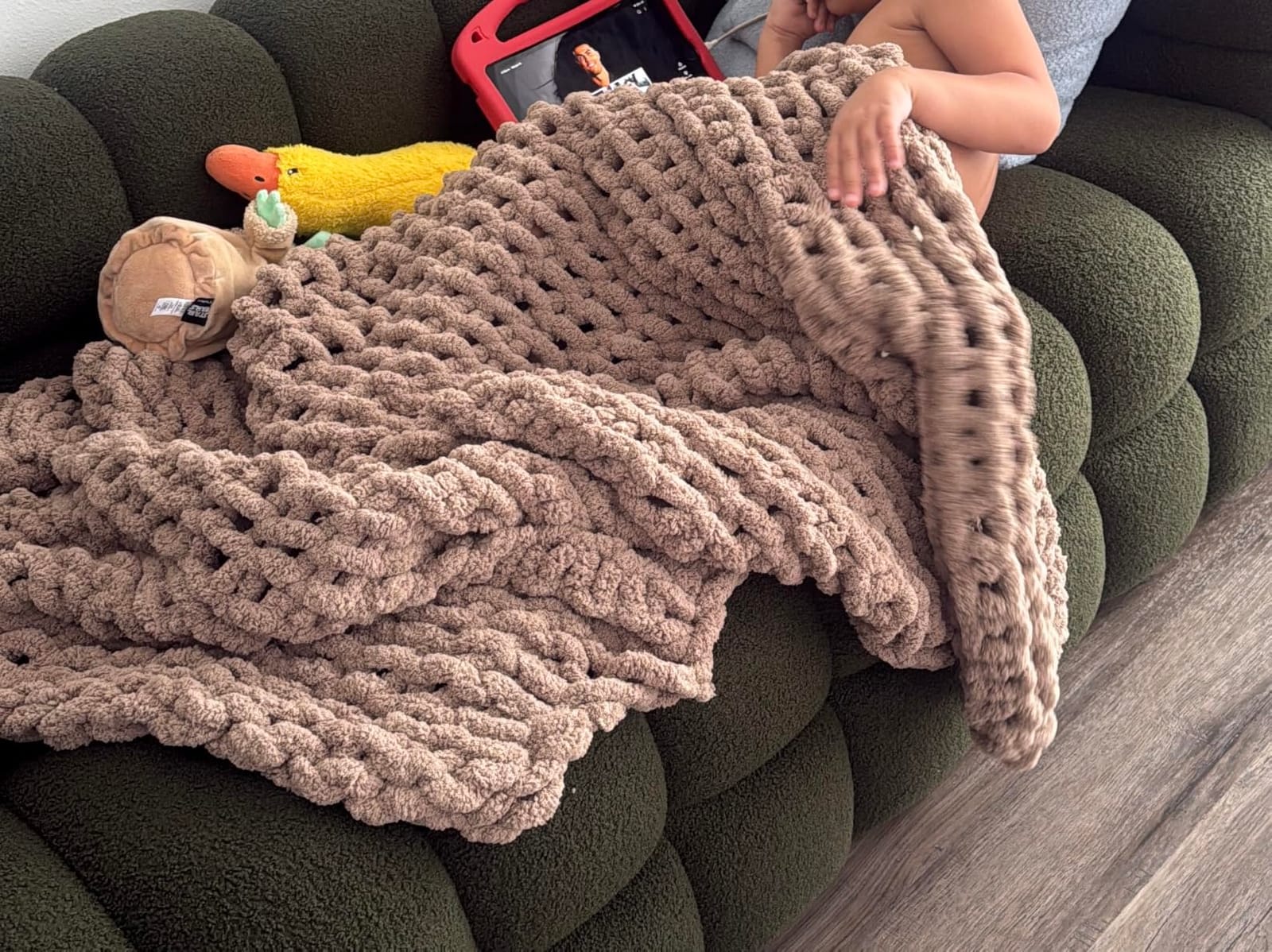 Negwoo Chunky Knit Throw Blanket, Knitted Throw Chenille Yarn, 50