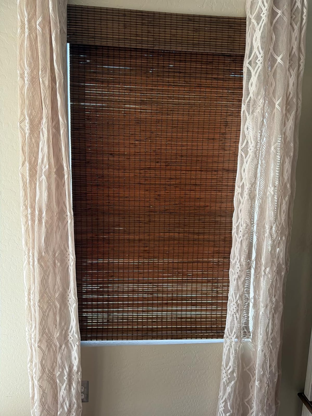Cordless Bamboo Roman Shades w/Valance, 22.5