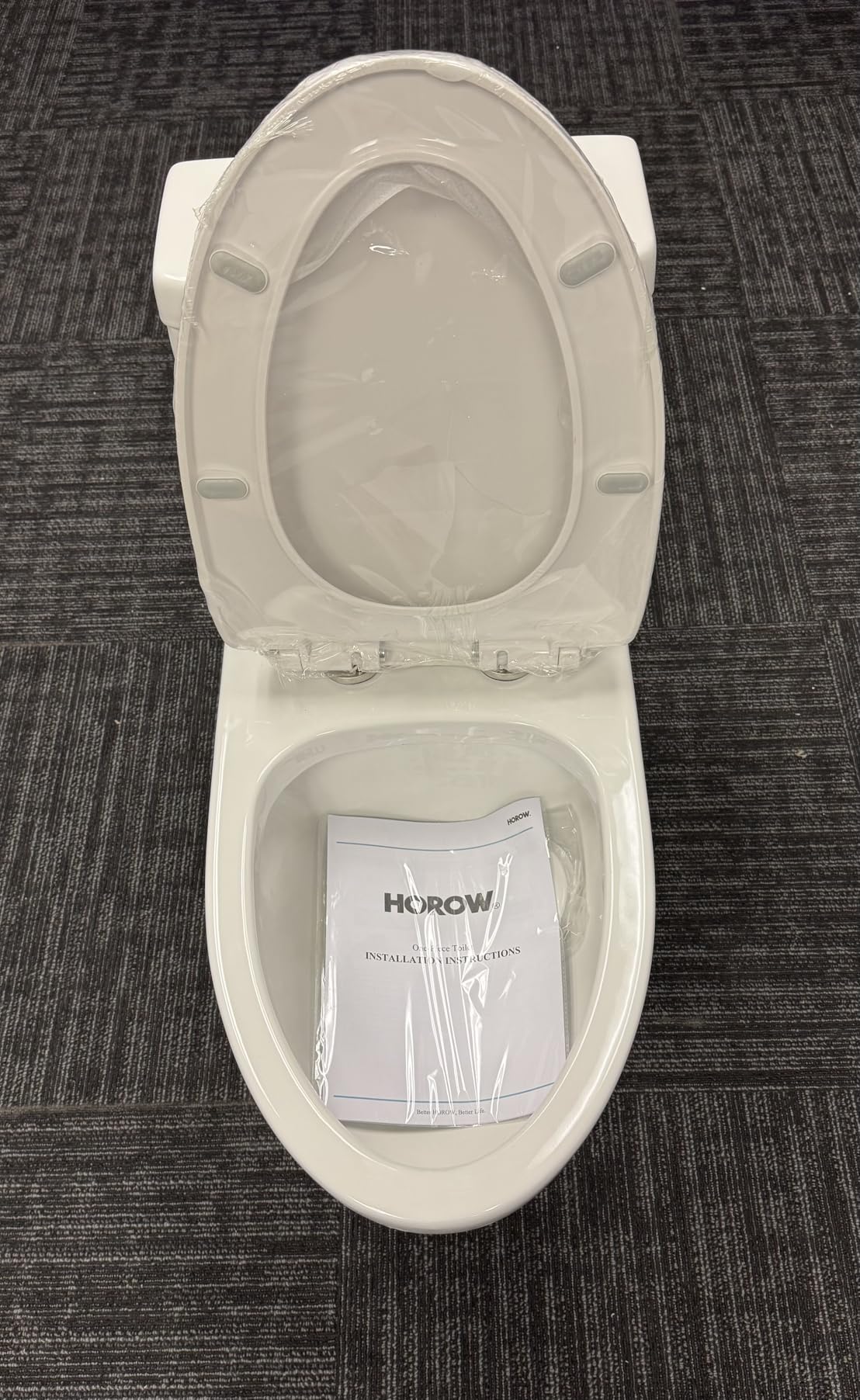 HOROW HR-ST076WD One Piece Toilet, Dual Flush, Compact Skirted Design customer photo 1