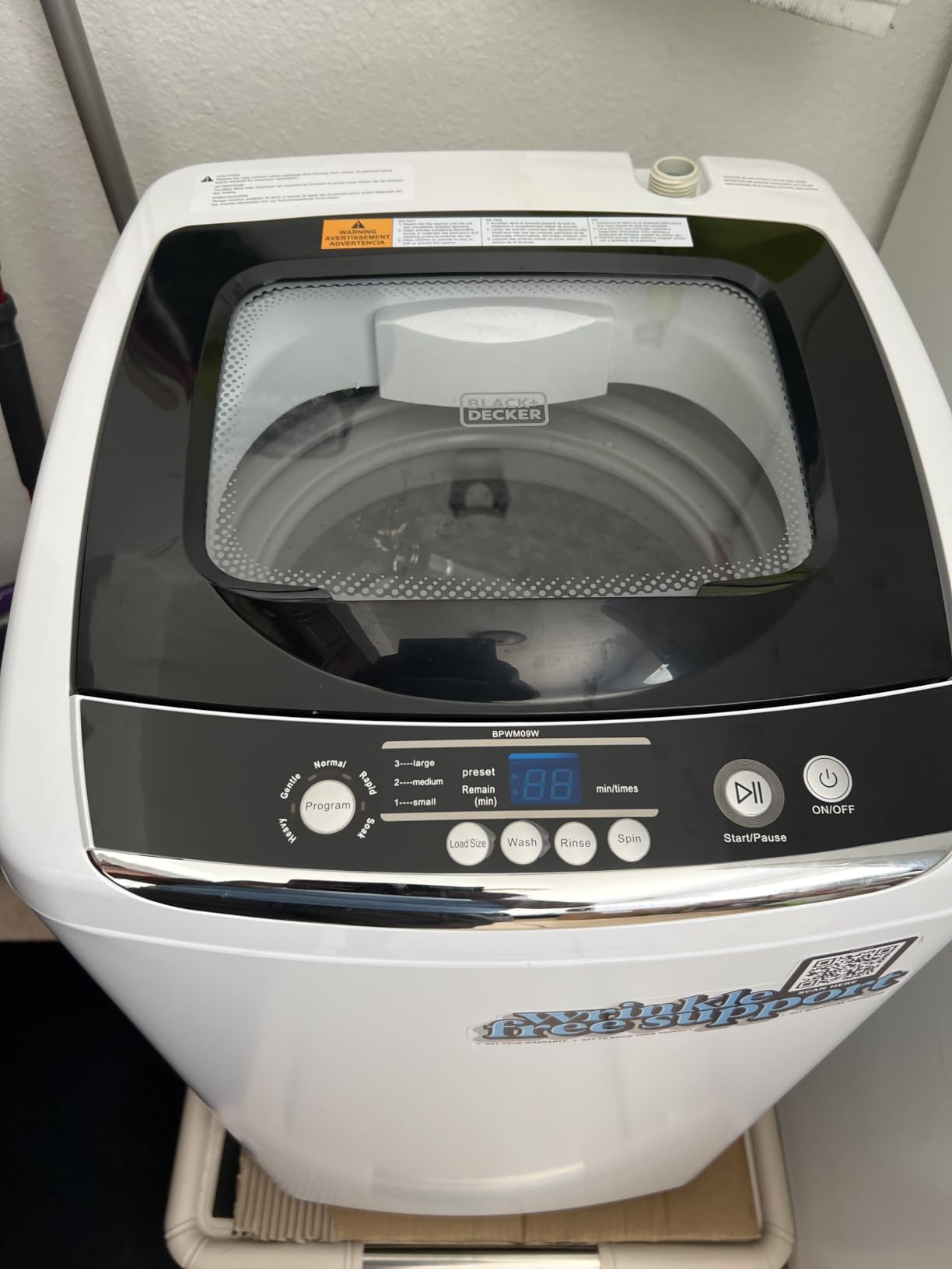 BLACK+DECKER 8.0 Cu. Ft. Electric Front Load Dryer with Steam, BFLD80ME customer photo 1