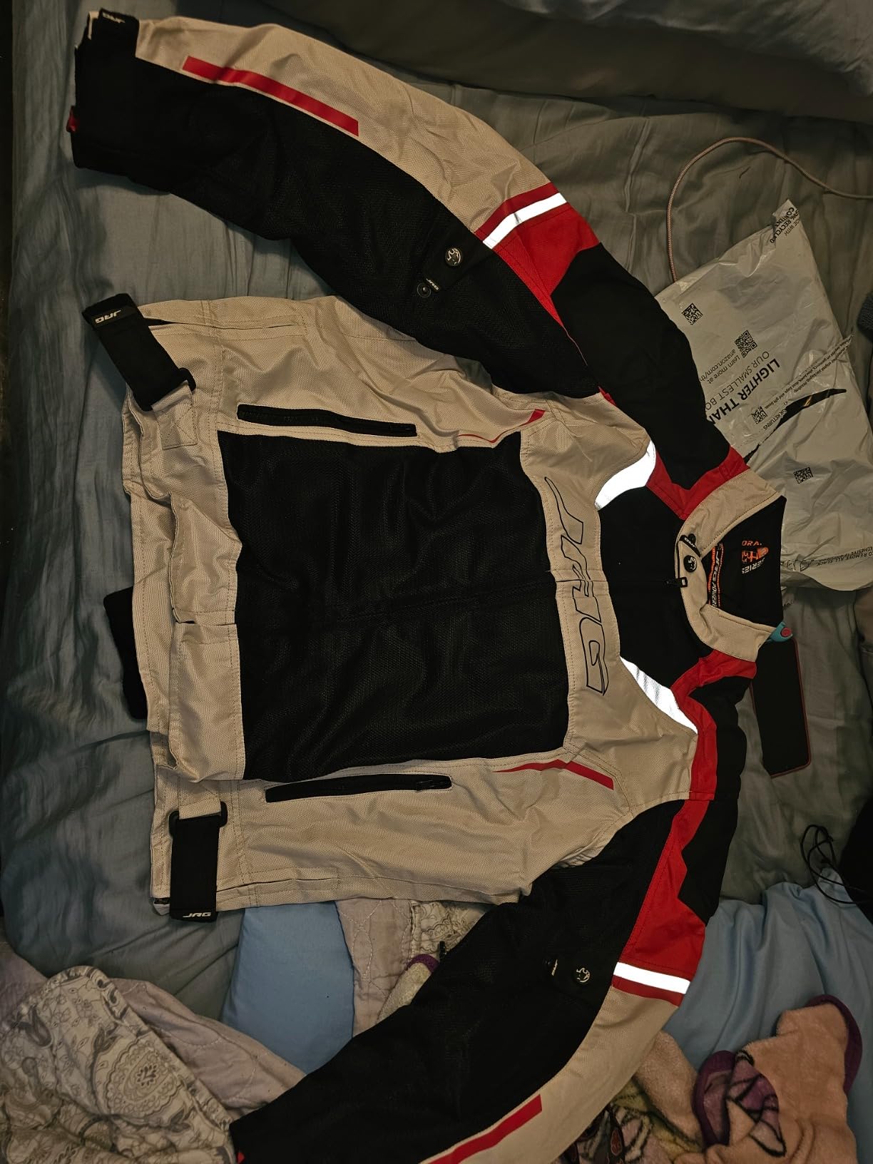 JAG Mesh Motorcycle Jacket with Armor, High Visibility Men's Riding Jacket customer photo 1