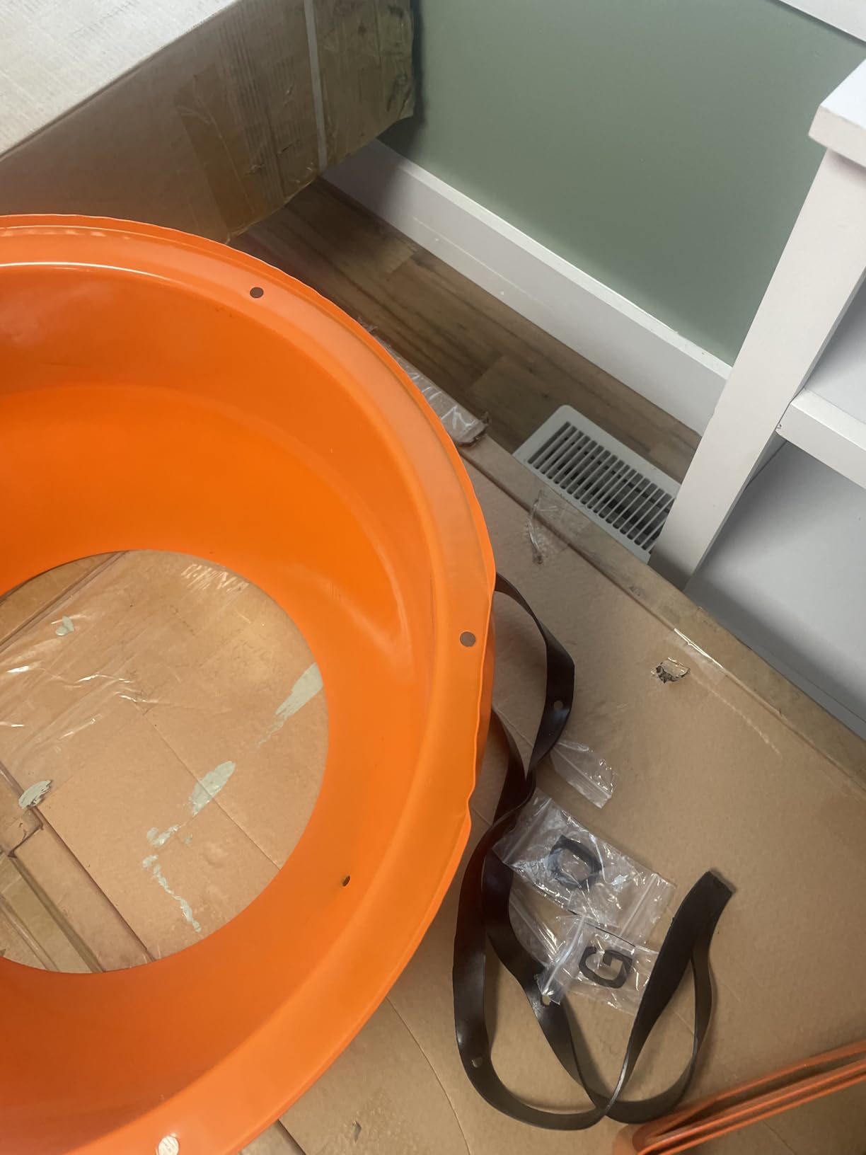 Cement Mixer, 3 Cu. Ft Electric Concrete Mixer Machine, 120v AC Motor Portable Power Cement Mixers for Mortar, Stucco and Fodder, Orange customer photo 2