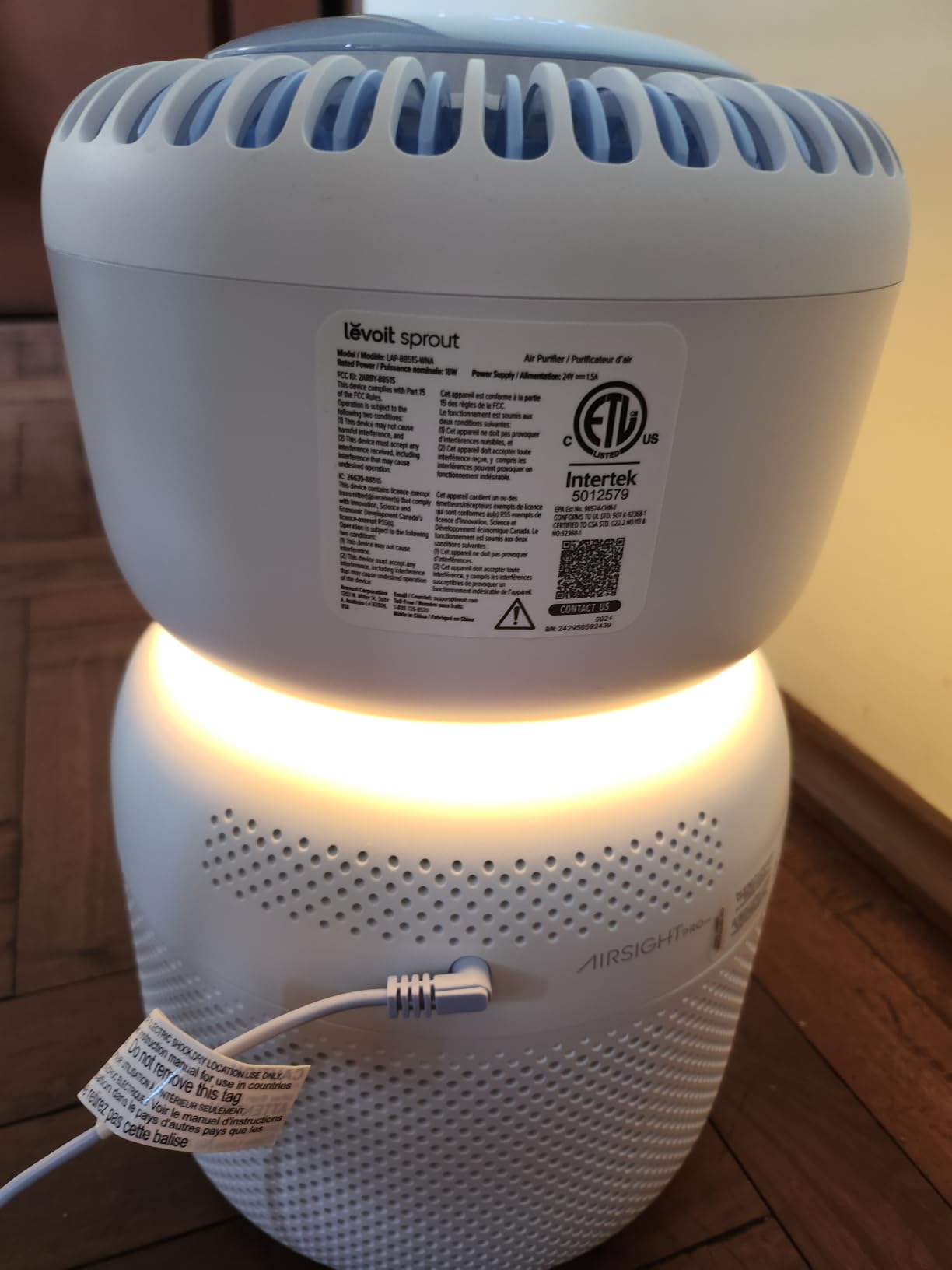 LEVOIT Smart Air Purifier for Home Bedroom, Quiet for a Nursery, Sprout customer photo 1