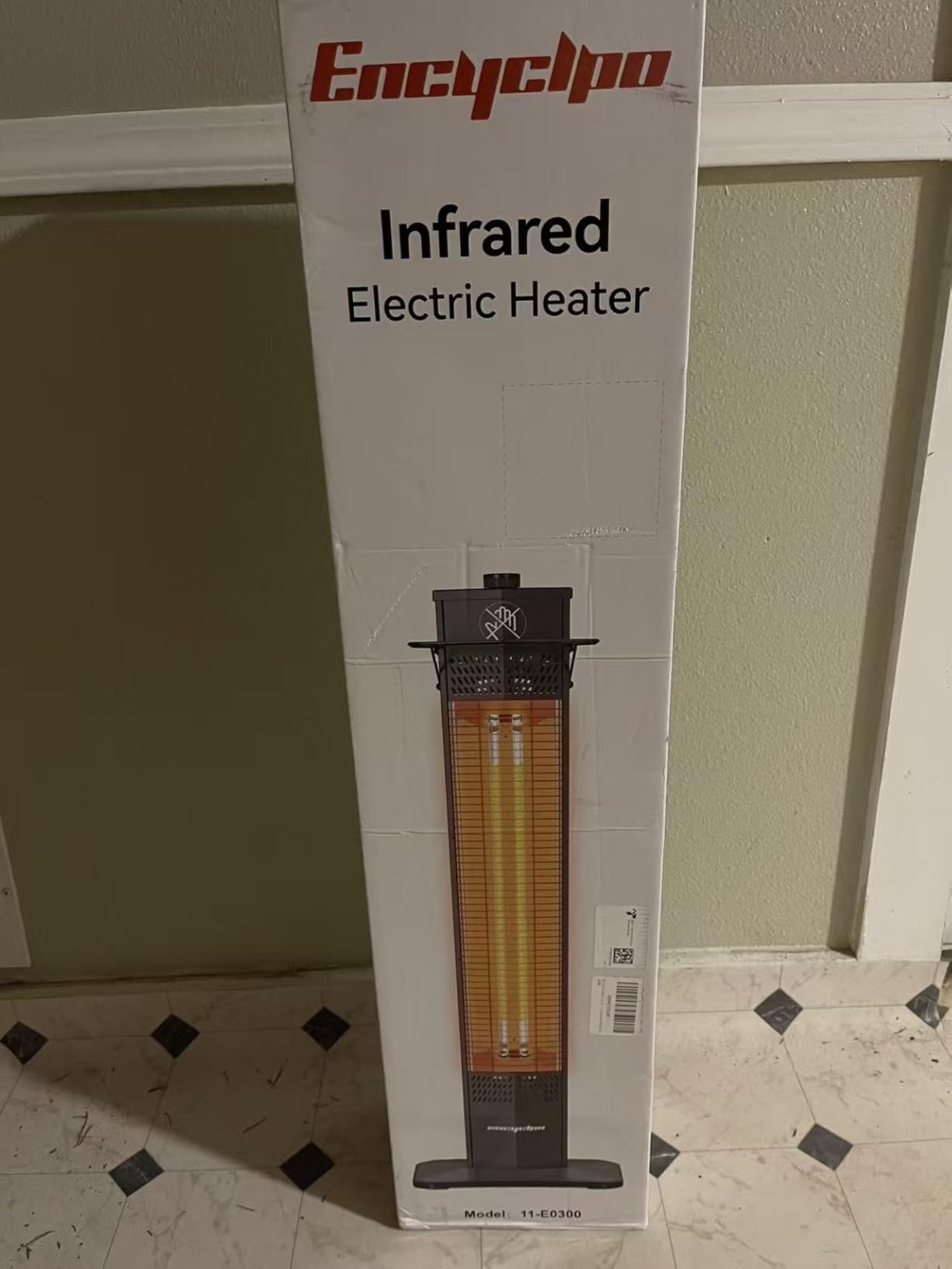 Encyclpo Patio Heater for Outdoor Use,1500W Infrared, 36 in Portable Tower Heater, 3 Levels, IPX5 Waterproof, Tip-Over&Overheat Protection for Garage, Indoor, Large Room, Backyard, Home customer photo 2