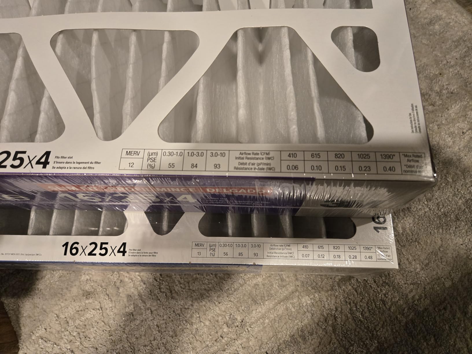 Filtrete 16x25x4 AC Furnace Air Filter, MERV 13, MPR 1900, Premium Allergen, Bacteria & Virus Filter, Electrostatic Air Cleaning Filter, 2-Pack (Actual Size 15.44 x 24.62 x 4.31 in) customer photo 1