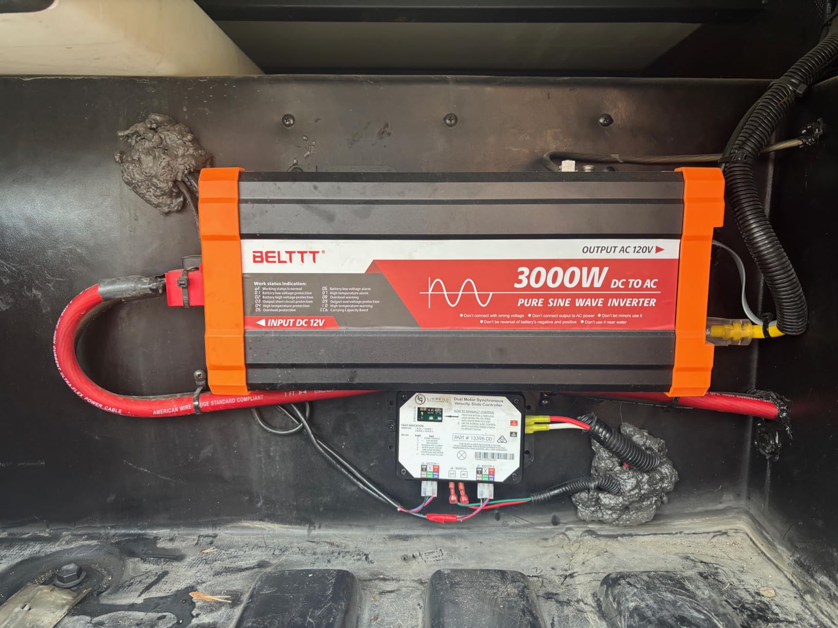 BELTTT 3000W Pure Sine Wave Inverter 12V DC to 120V AC, 6000W Peak customer photo 1