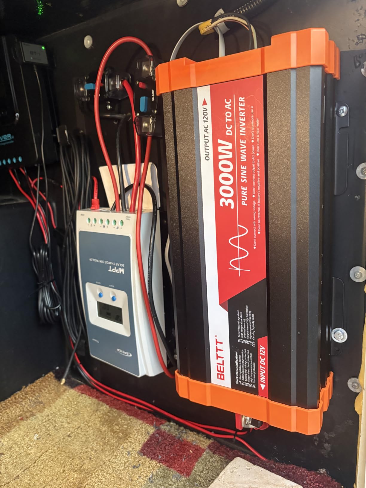 BELTTT 3000W Pure Sine Wave Inverter 12V DC to 120V AC, 6000W Peak customer photo 2
