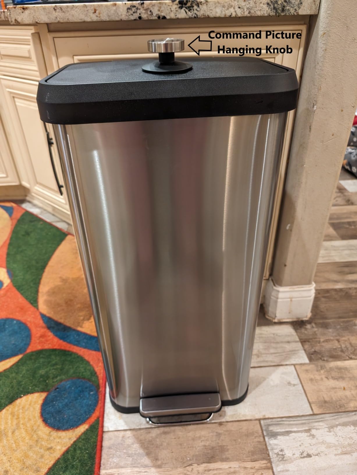 iTouchless 13.2 Gal / 50L Slim Step Pedal Kitchen Trash Can | Odor Filter customer photo 2
