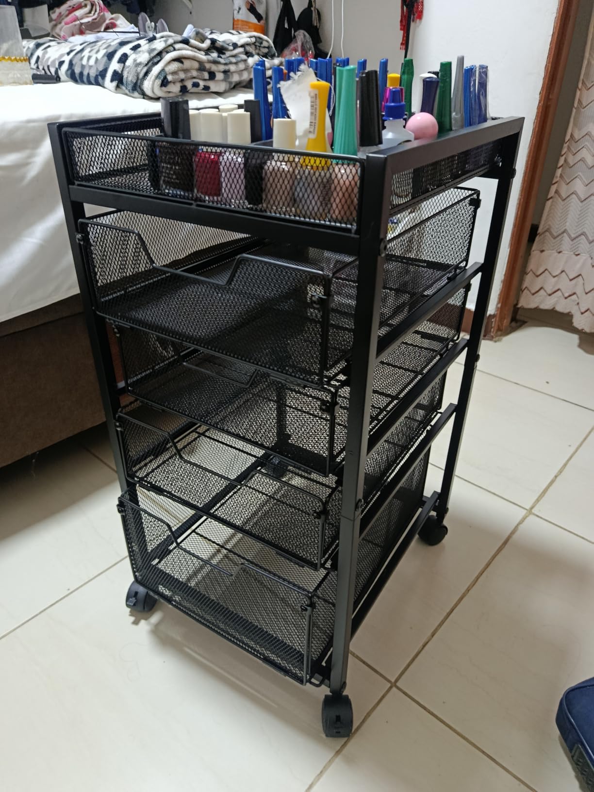 Rolling Utility Cart with 3 Drawers, Craft Organizer and Storage with DIY Divider, Lockable Wheels, Multi-Functional Storage for Art Supplies, Store for Brushes & Paints & Small Parts(Patent Pending) customer photo 1