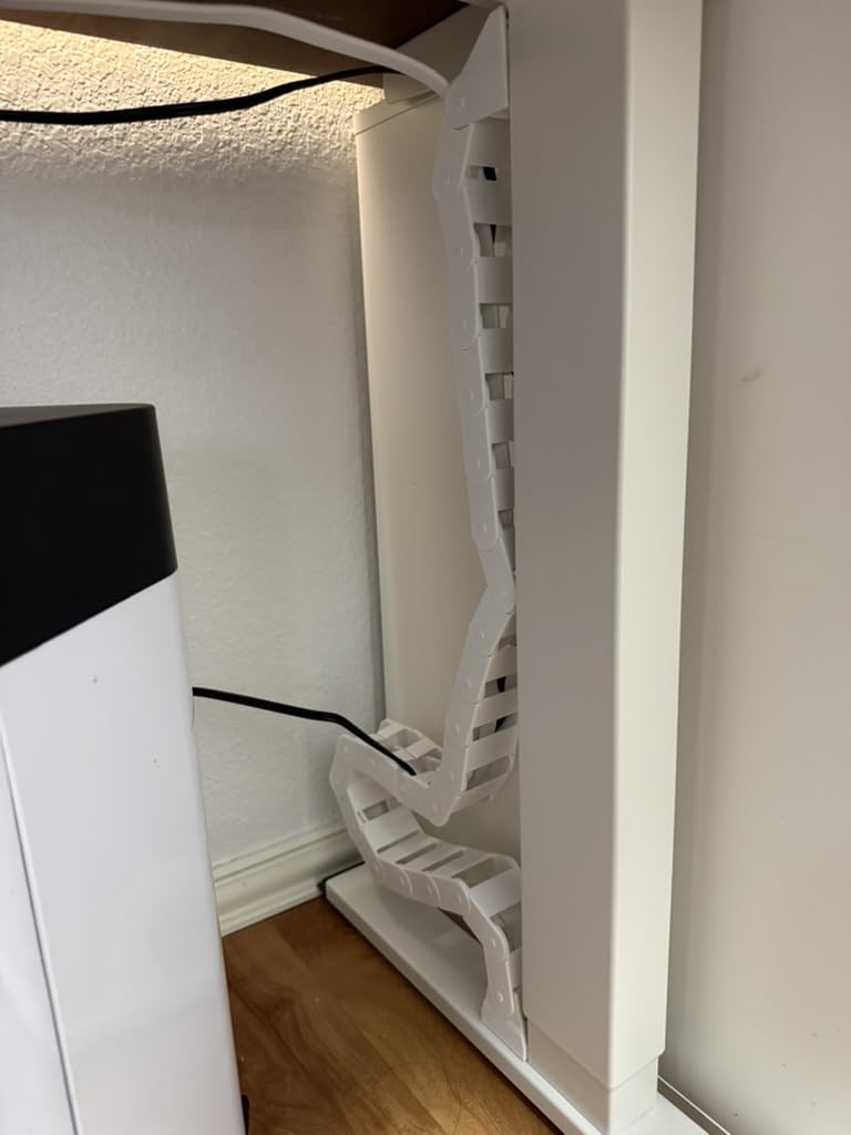 Ultimate Setup Under Desk Cable Management Vertebrae - Perfect for Sit Stand Desk - Wire Management - Adjustable Length - Flexible Cable Spine - Black, 133 cm customer photo 1