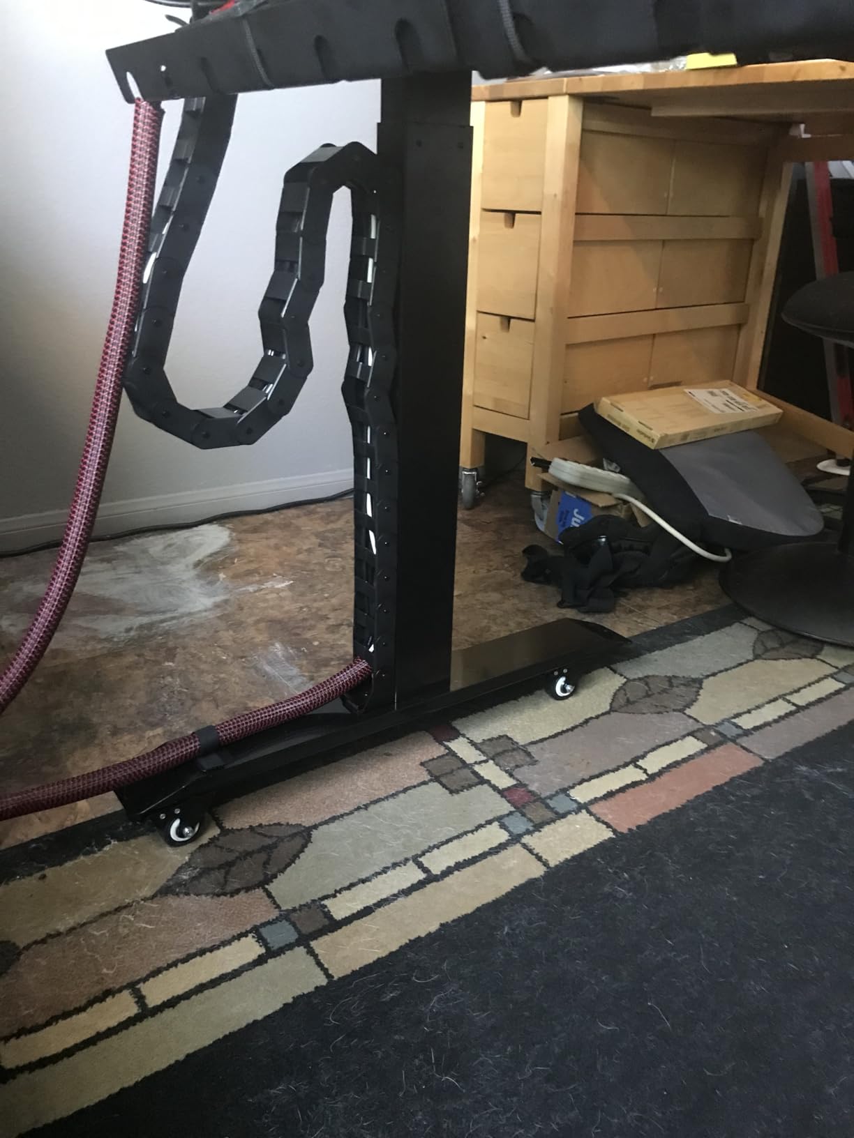 Ultimate Setup Under Desk Cable Management Vertebrae - Perfect for Sit Stand Desk - Wire Management - Adjustable Length - Flexible Cable Spine - Black, 133 cm customer photo 2