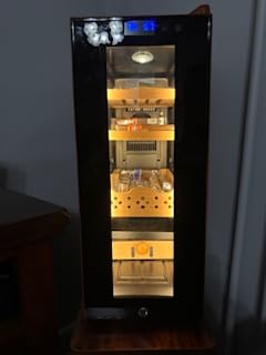 Electric Humidor, 25L 200 Counts Large Capacity,Thermostatic Electric Cooler Cabinet with Digital LED Screen, Safety Lock,Smart Humidity & Temp Control, Gifts for Men customer photo 1