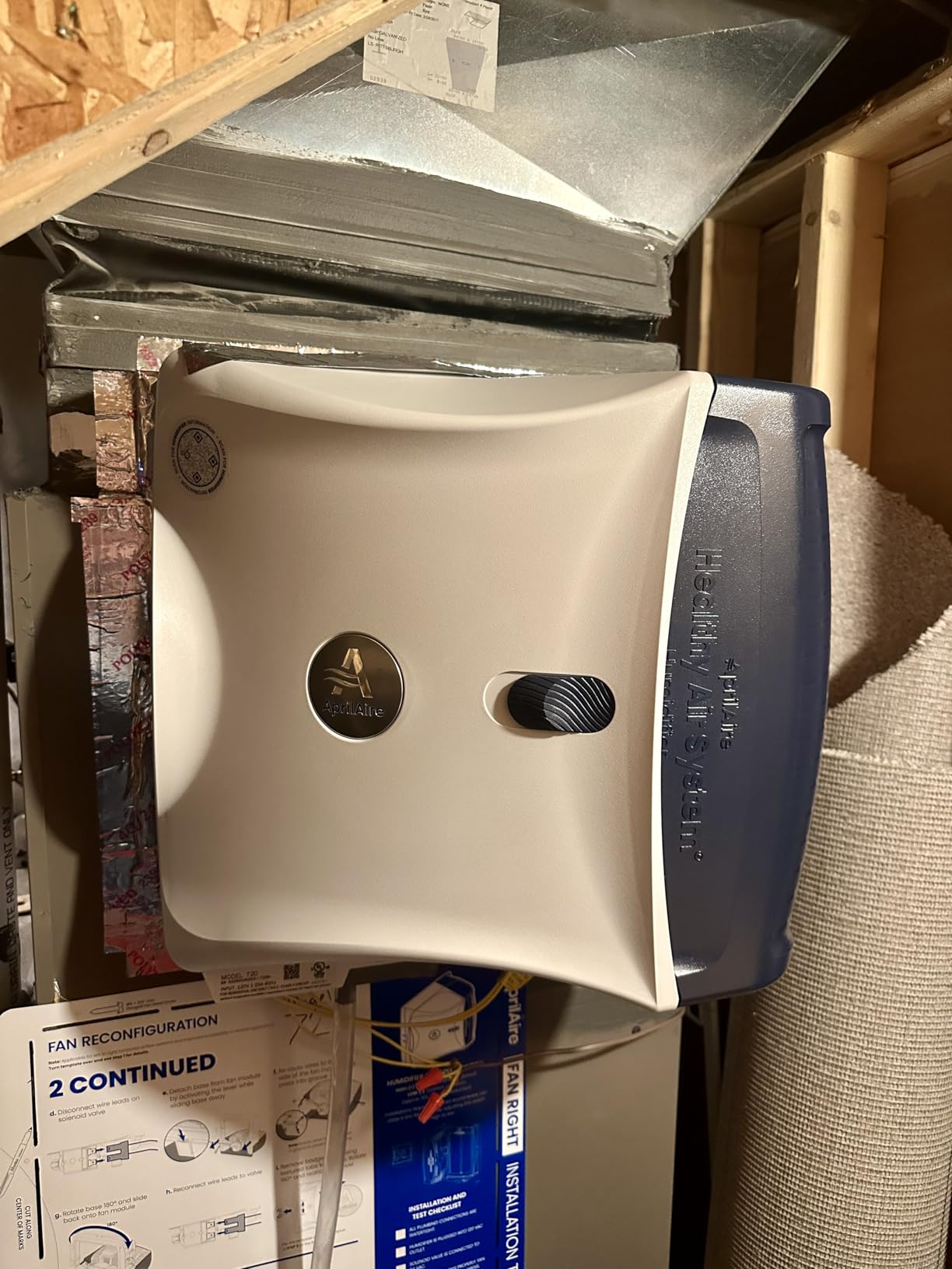 AprilAire 720A Whole-House Fan-Powered Evaporative Humidifier – 21 Gallons Per Day, Water Saving With Automatic Digital Control for up to 6,250 Sq. Ft., Part of the AprilAire Healthy Air System customer photo 1