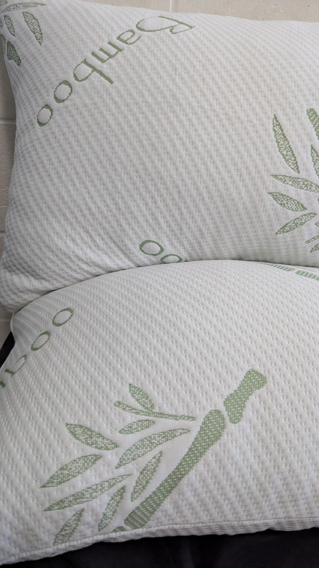 OMEO 2 Pack Standard Size Rayon Derived from Bamboo Pillow for Sleeping Shredded Memory Foam Bed Pillows for Side, Back and Stomach Sleepers, Soft, Cooling, Adjustable and Washable Cover 20