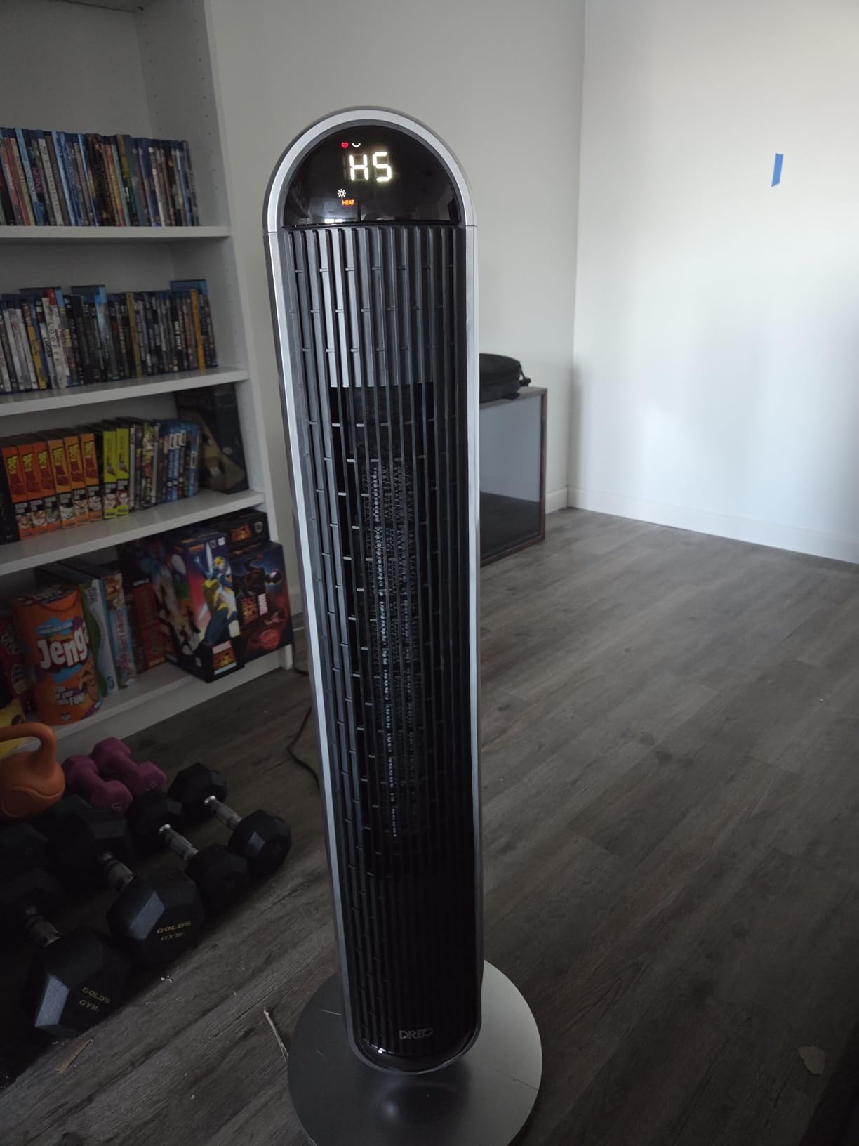 DREO Tower Fan and Heater Combo, 29.2ft/s Standing Fans for Bedroom, 17 Levels, 6 Modes, 120° Oscillation, 42 Inch, 12H Timer, 25dB Quiet, with Remote, for Office, Large Room, Silver customer photo 2