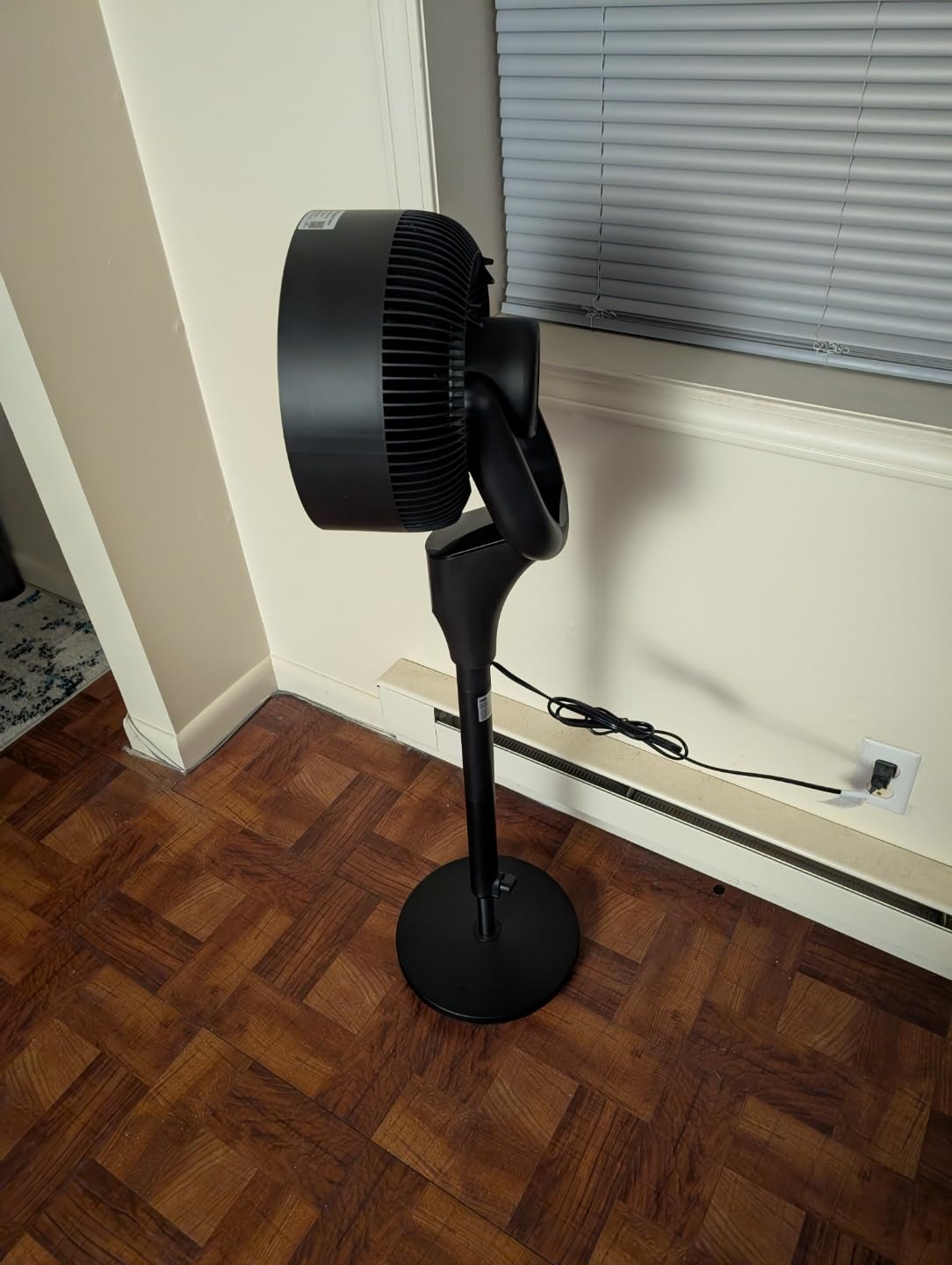 DREO Fan for Bedroom, 120° Oscillating Standing Fan, Quiet Floor Fan with DC Motor, Pedestal Fan for Room, 9 Speeds, 4 modes, 120° Manual Vertical, 37-42