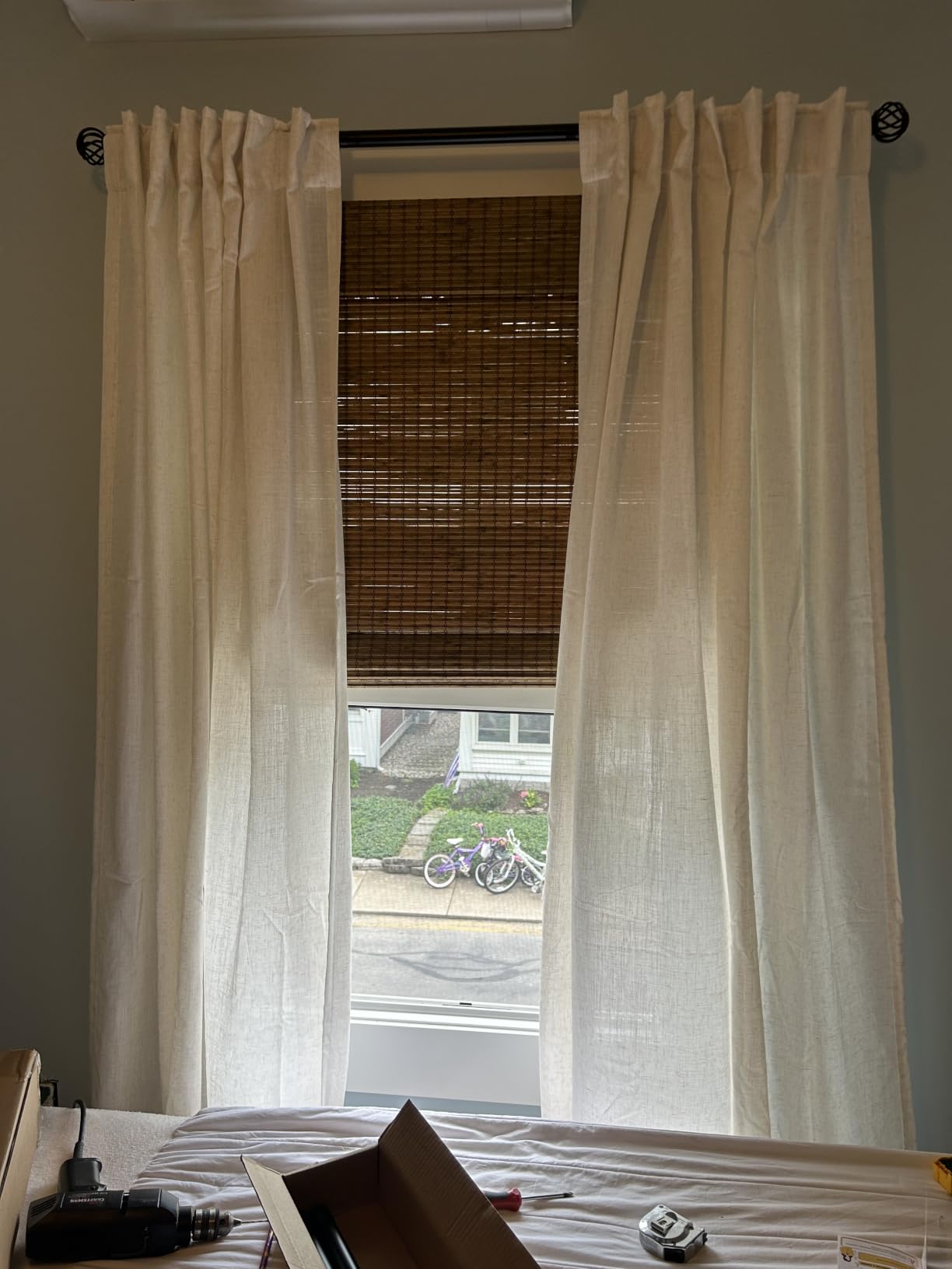 LazBlinds Cordless Bamboo Roman Shades, 39x64, Highfield Teak customer photo 2