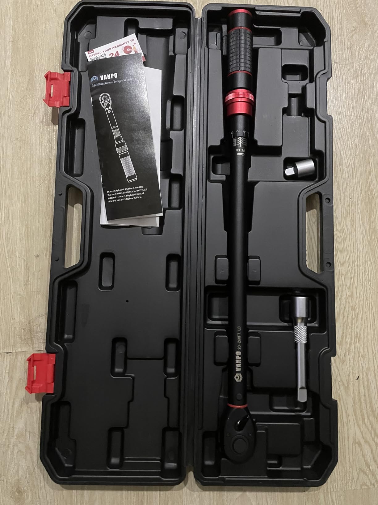 VANPO 1/2-Inch Drive Click Torque Wrench, 20-260 Ft-Lb for Car & Truck customer photo 1