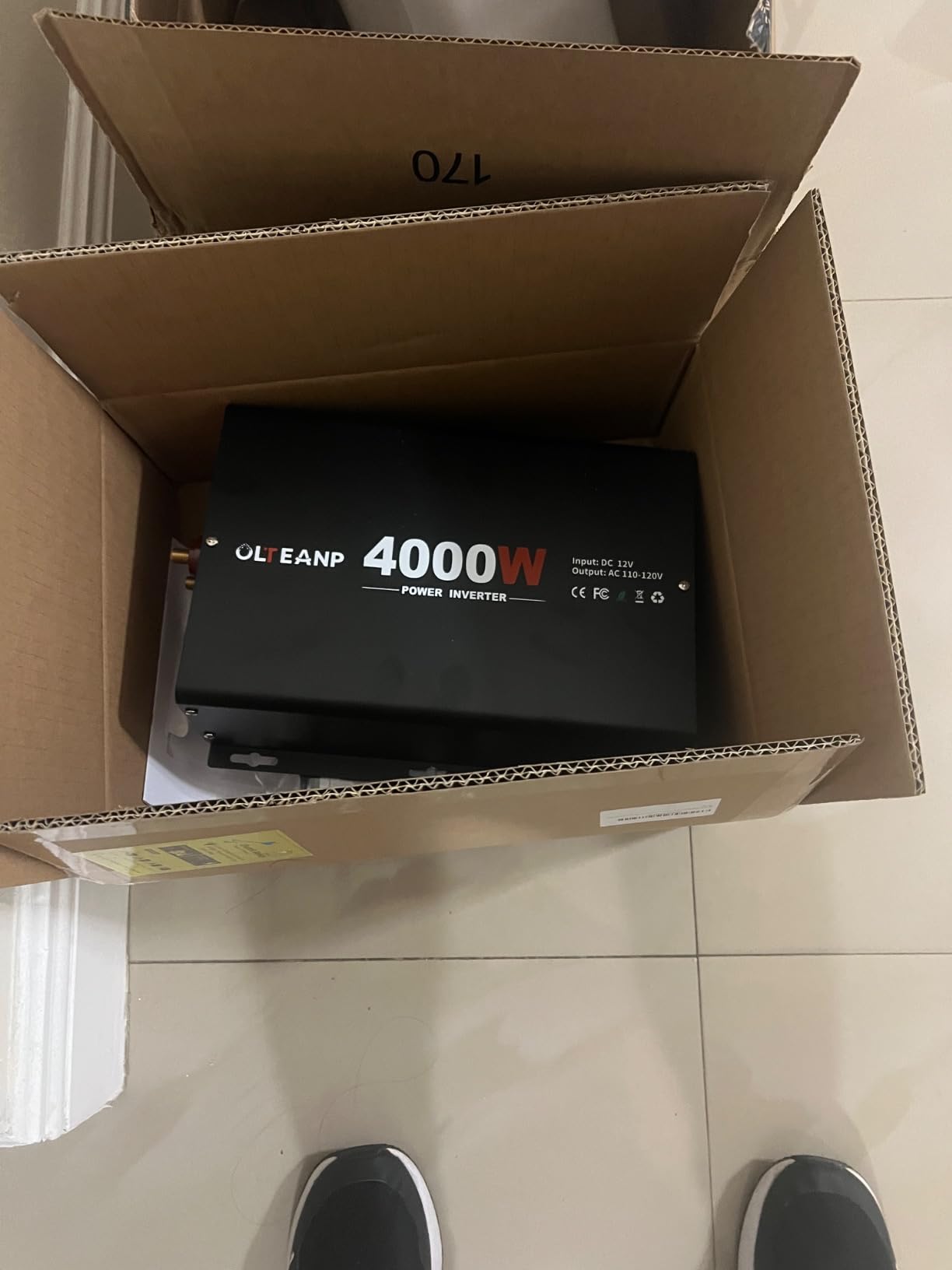 OLTEANP 4000 Watts Power Inverter 12V DC to 110V AC for RV, Truck, Off-Grid customer photo 1