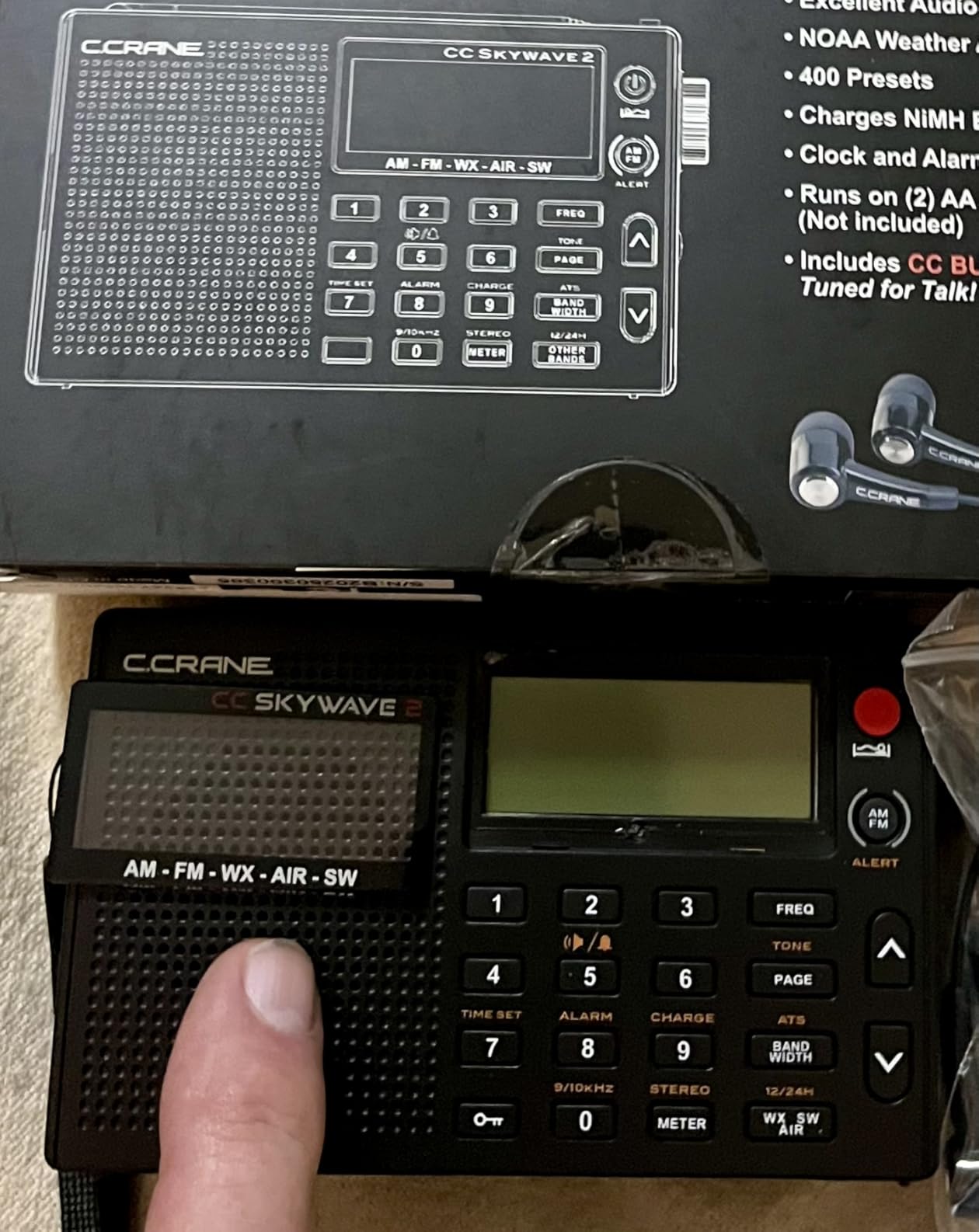 C. Crane CCRadio Solar with Bluetooth Receiving, Emergency Crank NOAA Weather AM/FM– Multi Powered Radio - Built in LED Flashlight and Cellphone Charger customer photo 1
