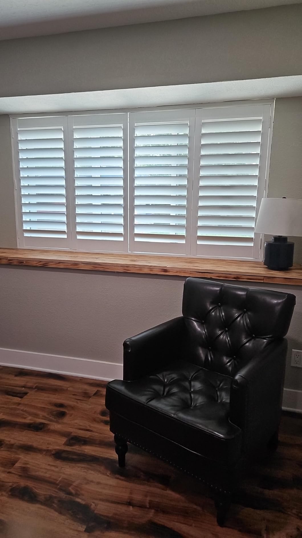 Plantation Shutters for Interior Windows,White,Faux Wood,Custom Made customer photo 1