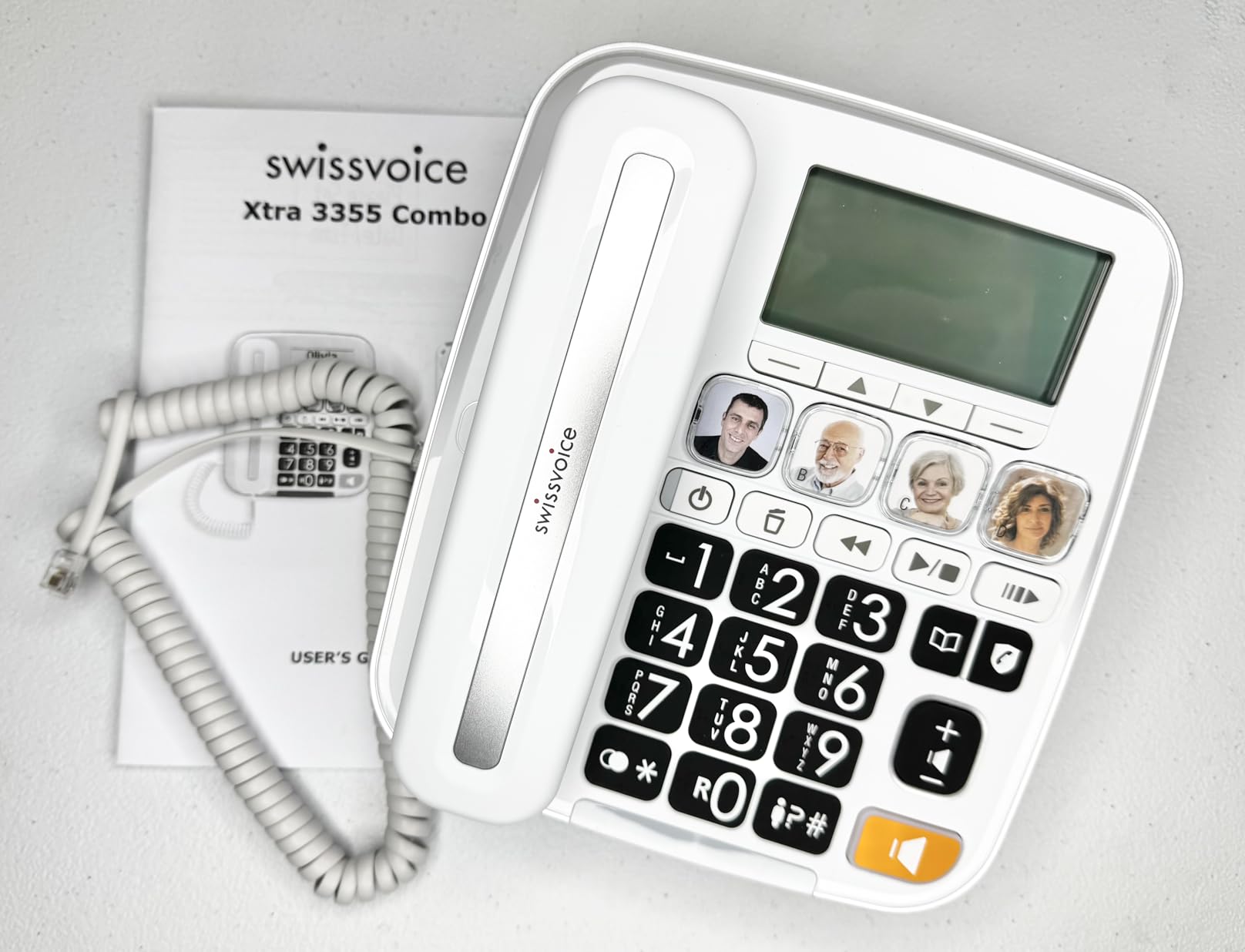 SWISSVOICE Big Button Phone for Elderly with Answering Machine, Loud Phones for Hard of Hearing - Hearing Aid Compatible Phones and Additional Cordless Handset Premium 3355 customer photo 1
