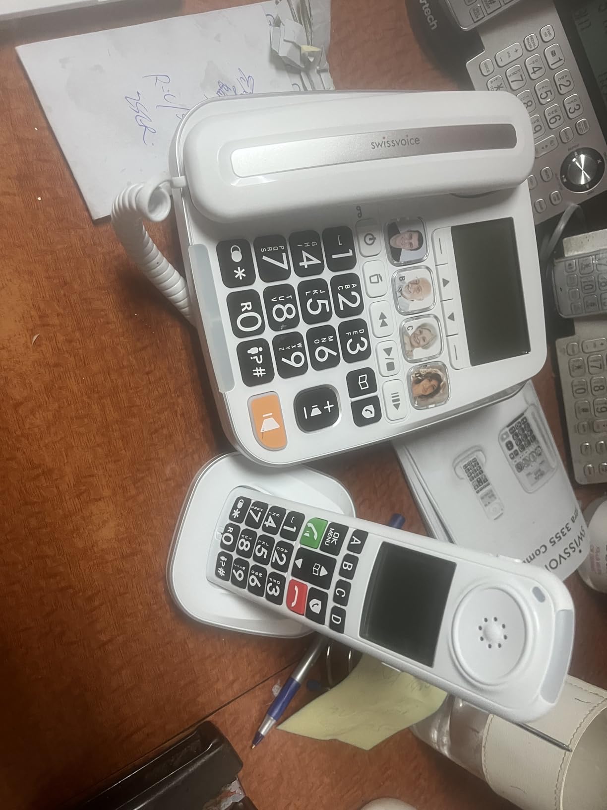SWISSVOICE Big Button Phone for Elderly with Answering Machine, Loud Phones for Hard of Hearing - Hearing Aid Compatible Phones and Additional Cordless Handset Premium 3355 customer photo 2